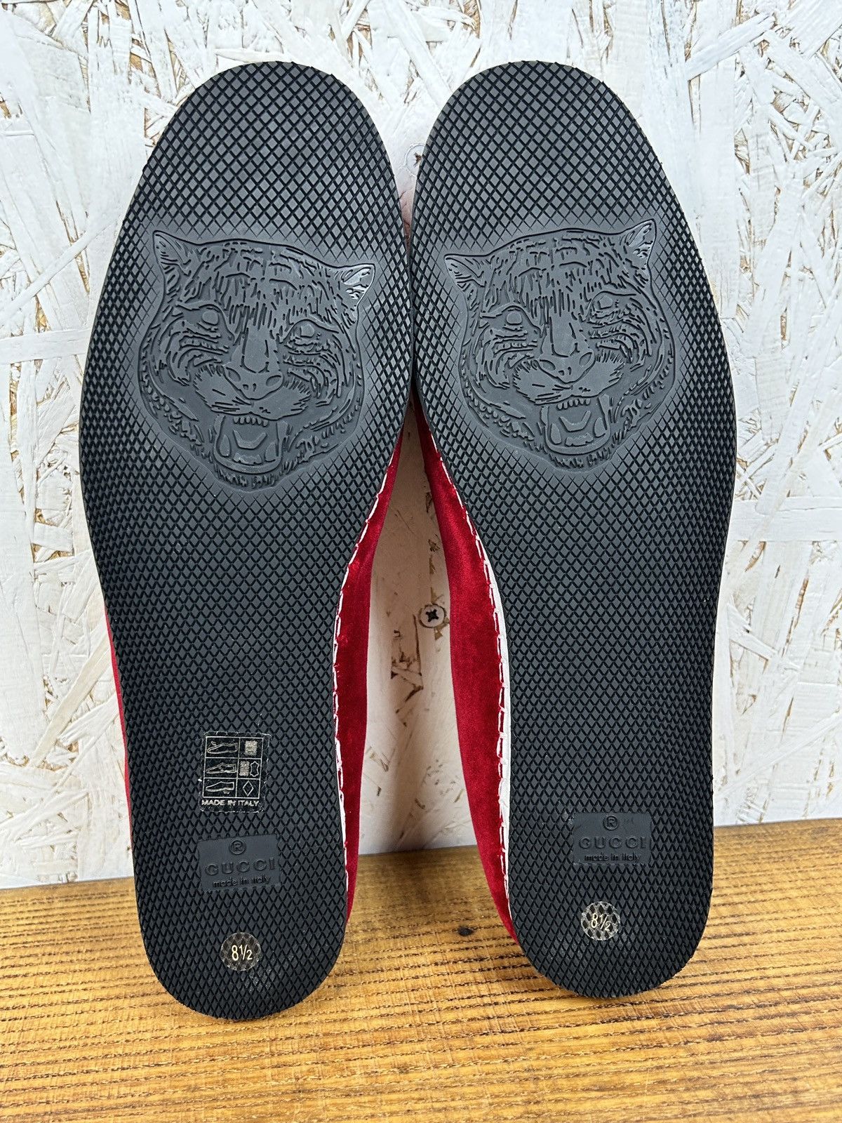 Gucci Gucci Velvet Loafers Low Top Shoes Sneakers Red 8.5 US Size US 8.5 / EU 41-42 - 9 Thumbnail