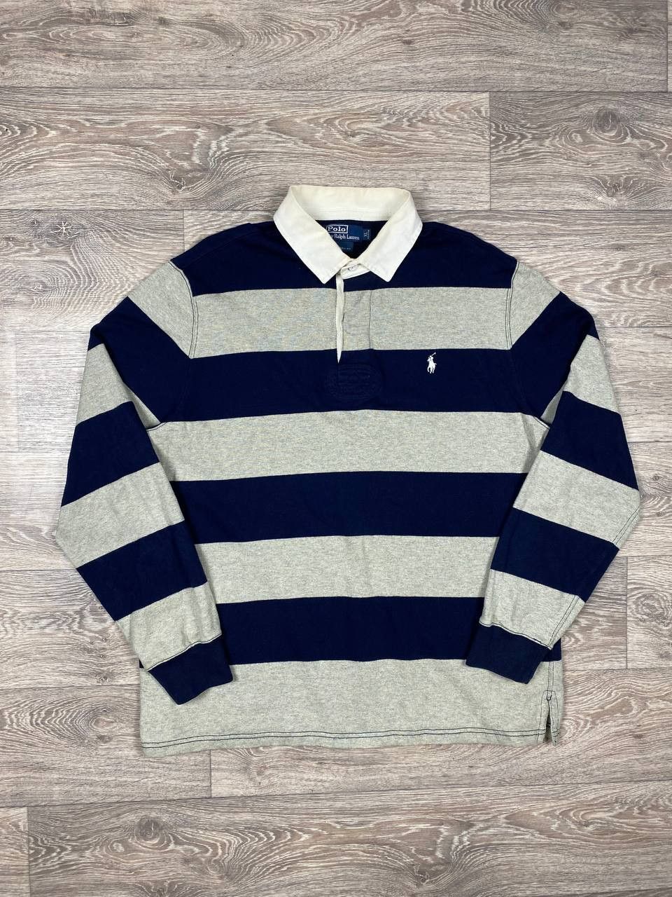 Polo Ralph Lauren × Vintage Rare Vintage Striped Long-Sleeve Polo Ralph Lauren Size XL Size US XL / EU 56 / 4 - 1 Thumbnail