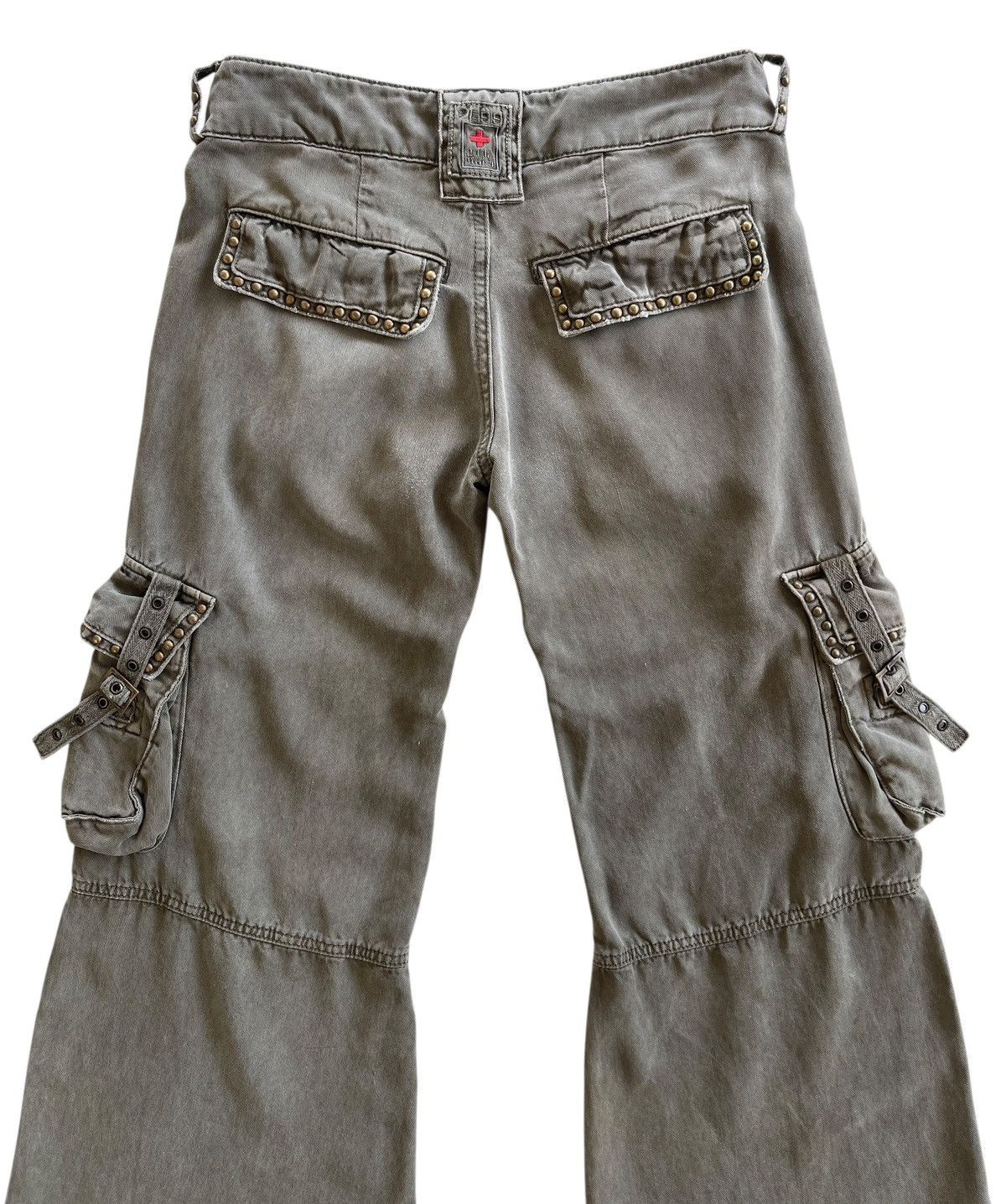 Cook Jeans Y2K Studded Bondage Flare Cargo If Six Was Nine Pants Size 28" / US 6 / IT 42 - 10 Thumbnail