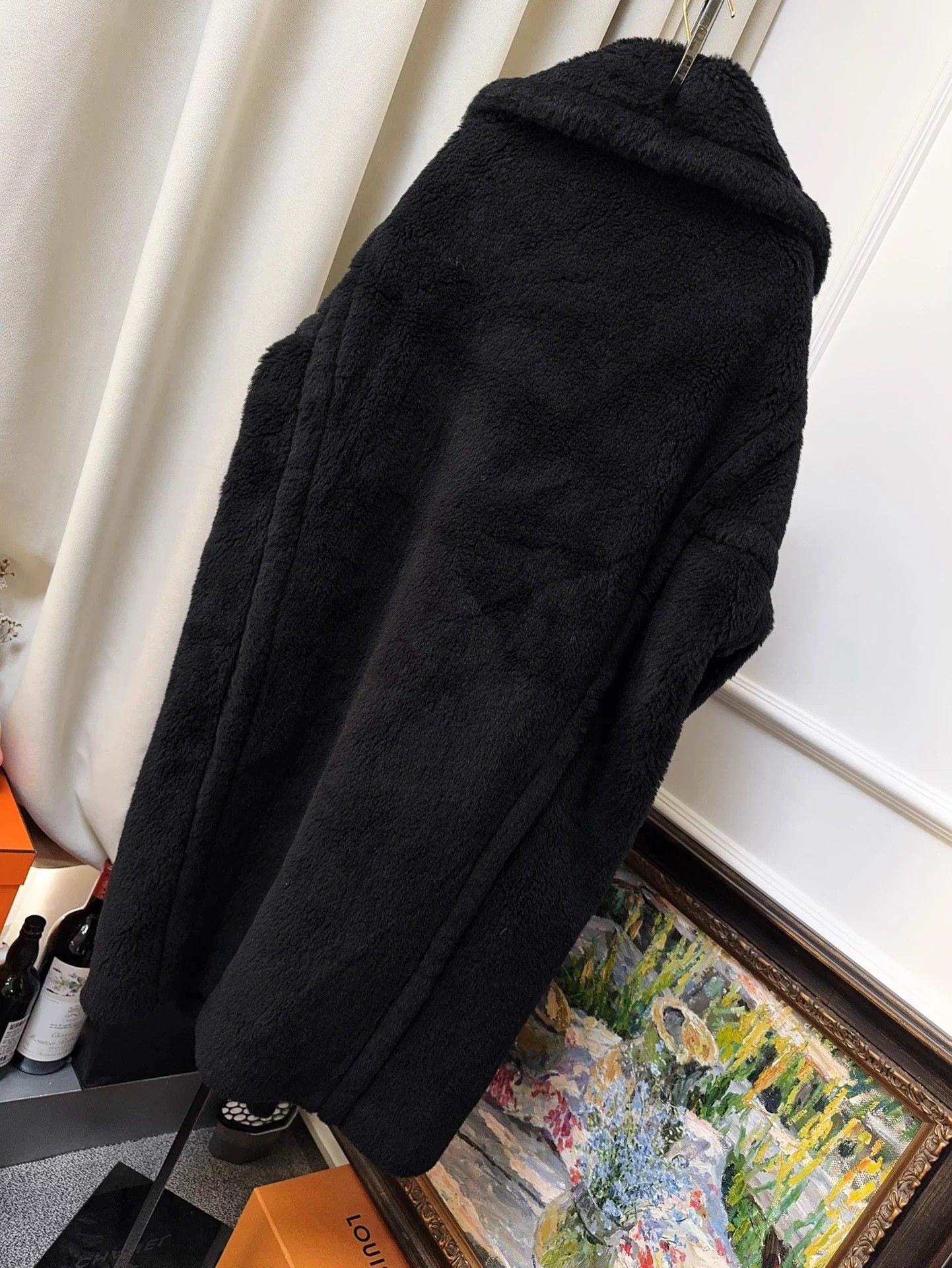 Max Mara MaxMara Teddy Black Coat XS Size XS / US 0-2 / IT 36-38 - 2 Thumbnail