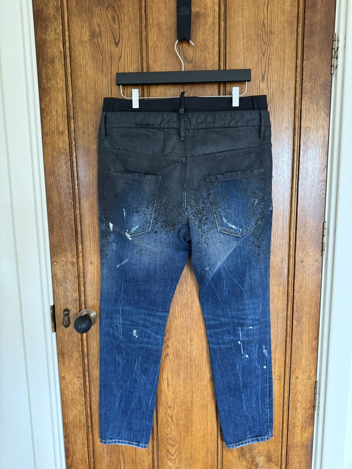Dsquared2 SS16 Dsquared2 denim suit pant jeans distressed waxed paint Size US 34 / EU 50 - 15 Thumbnail