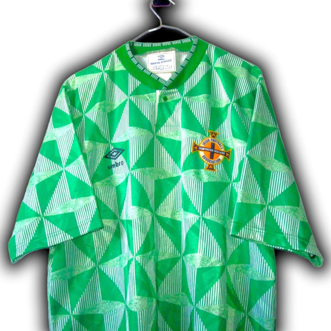 Umbro North Ireland Irish 1990 1991 1992 Home Shirt Jersey Size US L / EU 52-54 / 3 - 1 Thumbnail