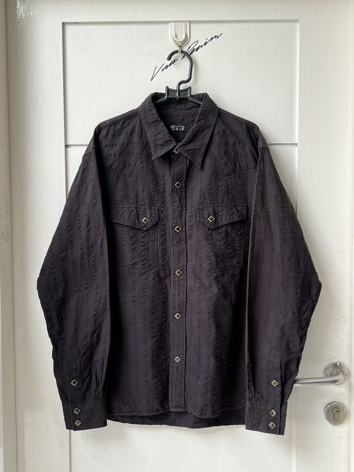 Real Japan Blues RJB Japanese Brand Brown Shirt Size US S / EU 44-46 / 1 - 1 Thumbnail