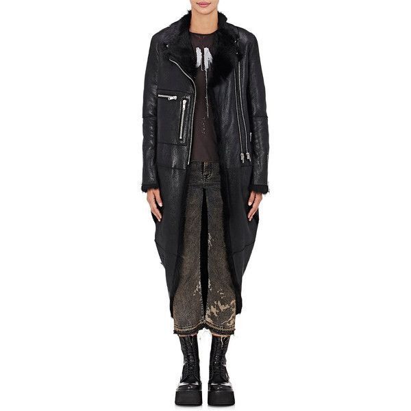 R13 R13 Oversized Shearling Moto Biker Coat $7995 Rick Owens Size S / US 4 / IT 40 - 6 Thumbnail