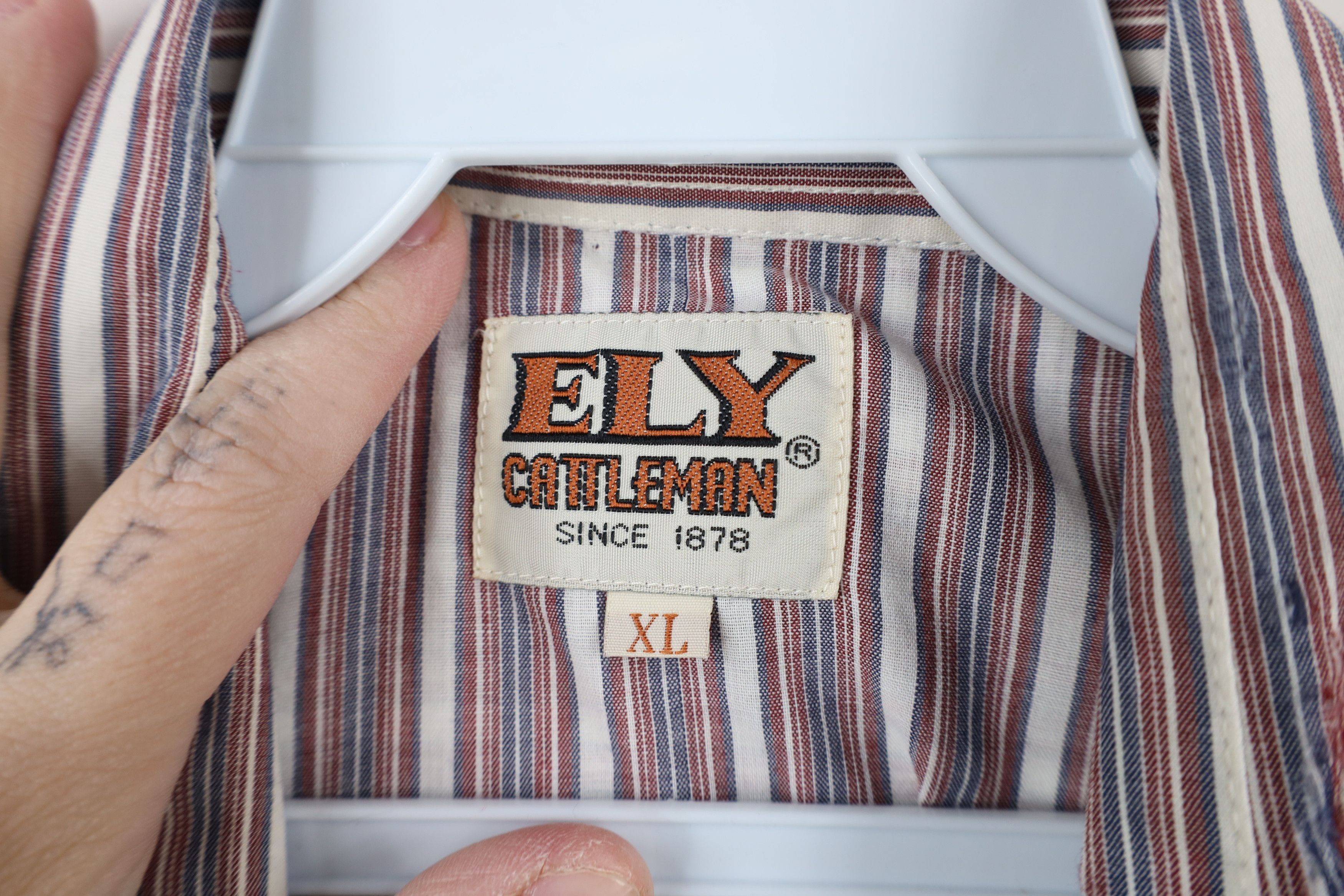Vintage Vintage 70s 80s Streetwear Cowboy Striped Button Shirt Size US XL / EU 56 / 4 - 6 Thumbnail