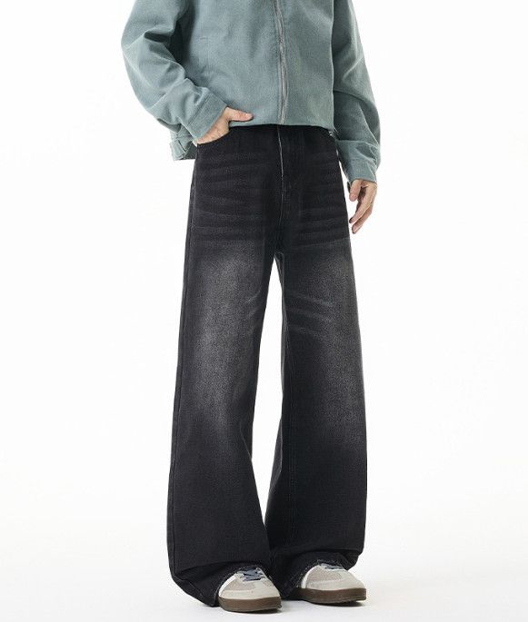 Japanese Brand American retro Cleanfit distressed wide-leg washed jeans Size US 32 / EU 48 - 2 Thumbnail