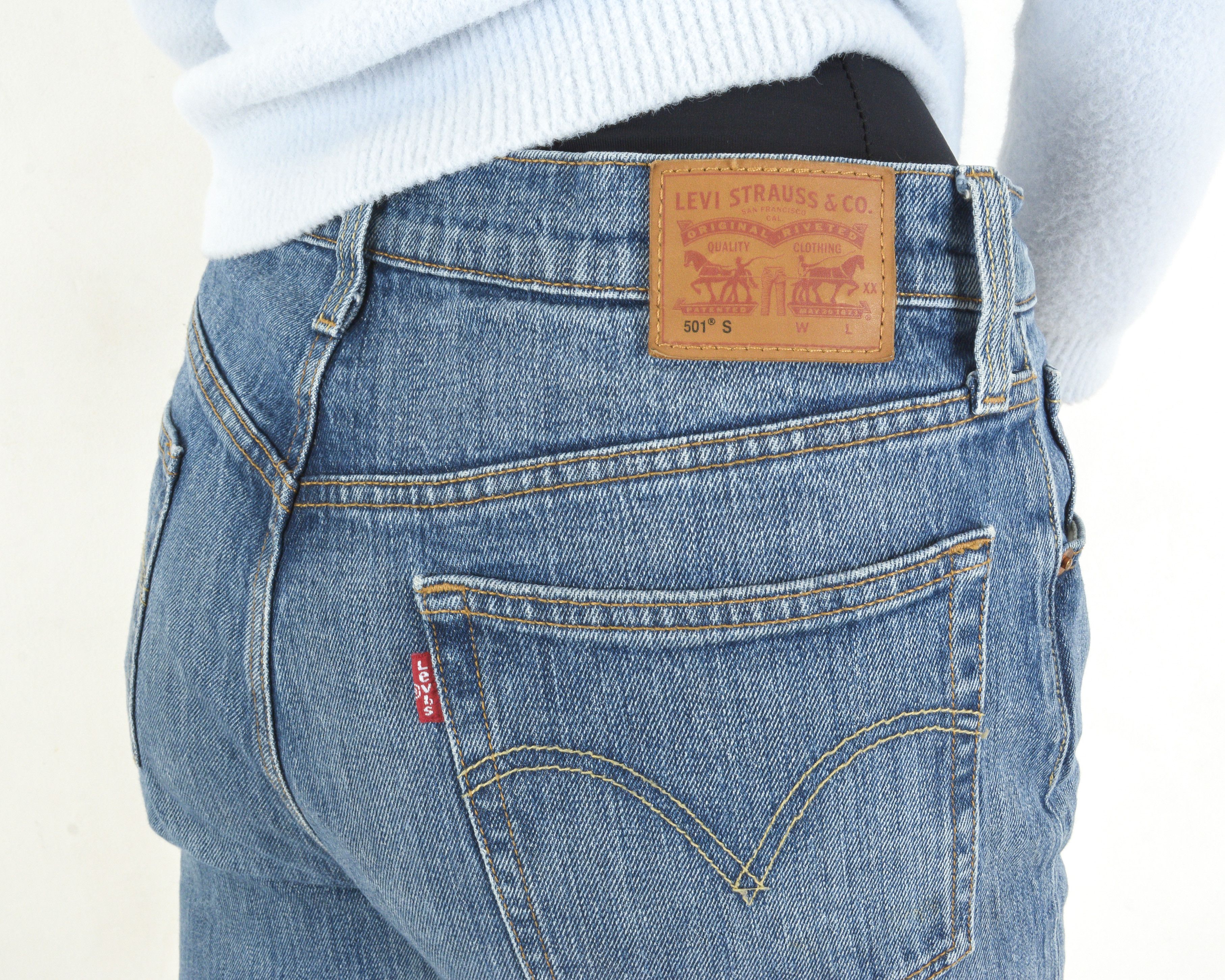 Levi's 501 S W30 L32 Denim Jeans Trousers Pants Straight High Waist Size 30" / US 8 / IT 44 - 4 Thumbnail