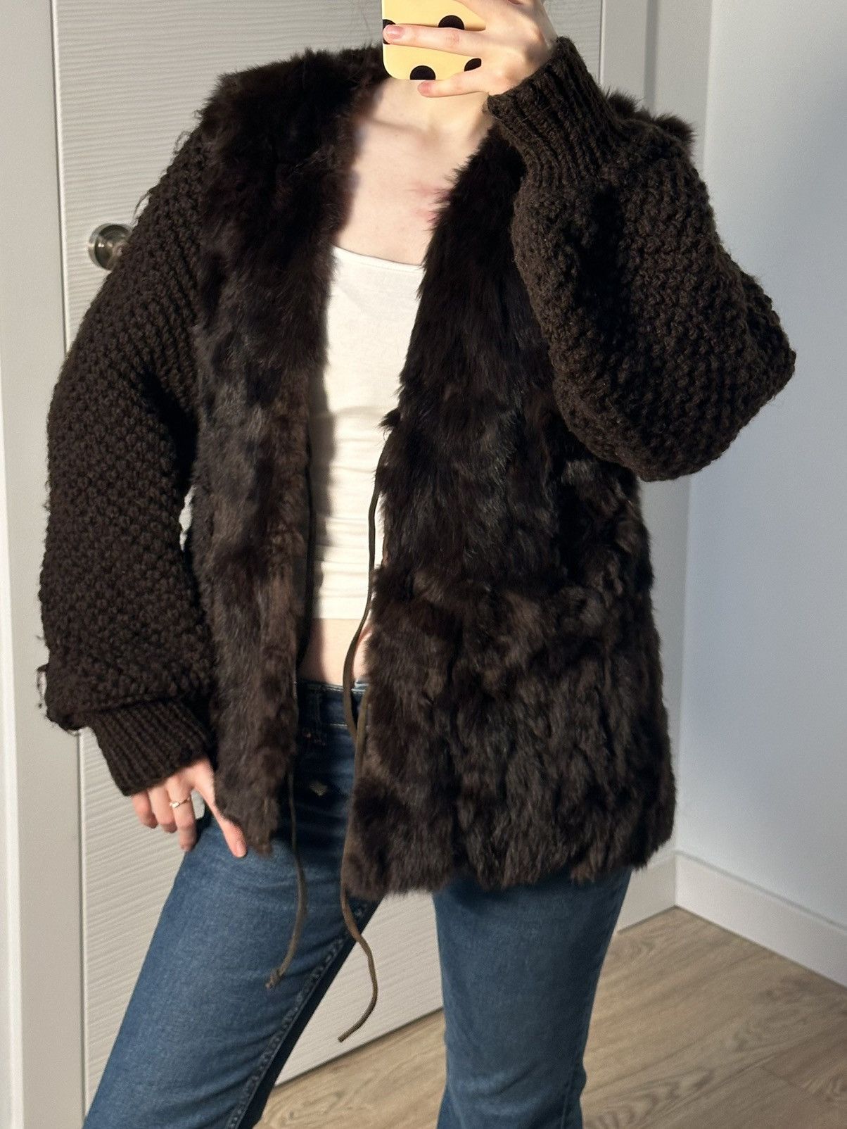 Vintage Vintage Real Genuine Mink Fur Coat Knitted Jacket Bomber Size S / US 4 / IT 40 - 3 Thumbnail