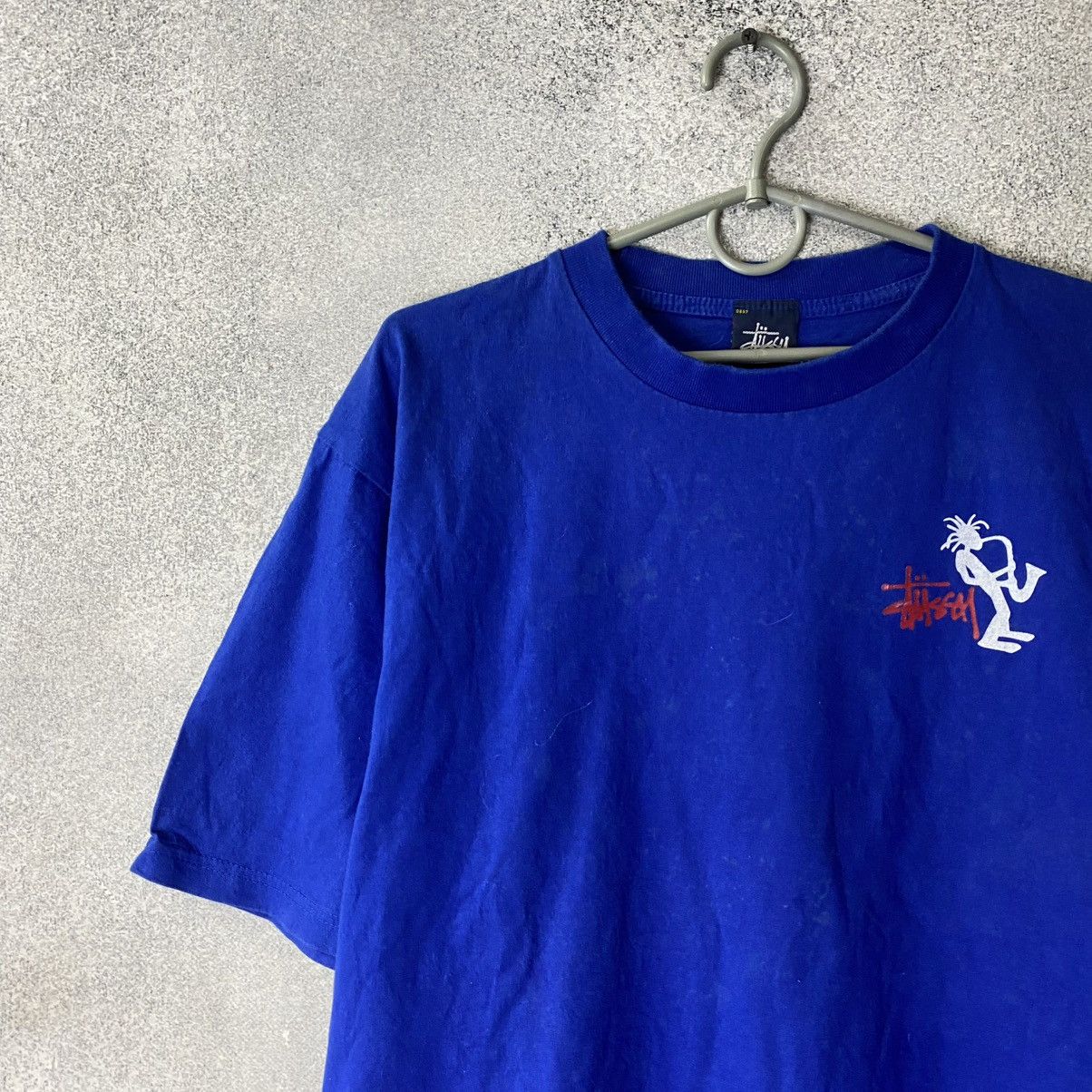 Stussy Stussy t-shirt big logo blue vintage Size US L / EU 52-54 / 3 - 3 Thumbnail