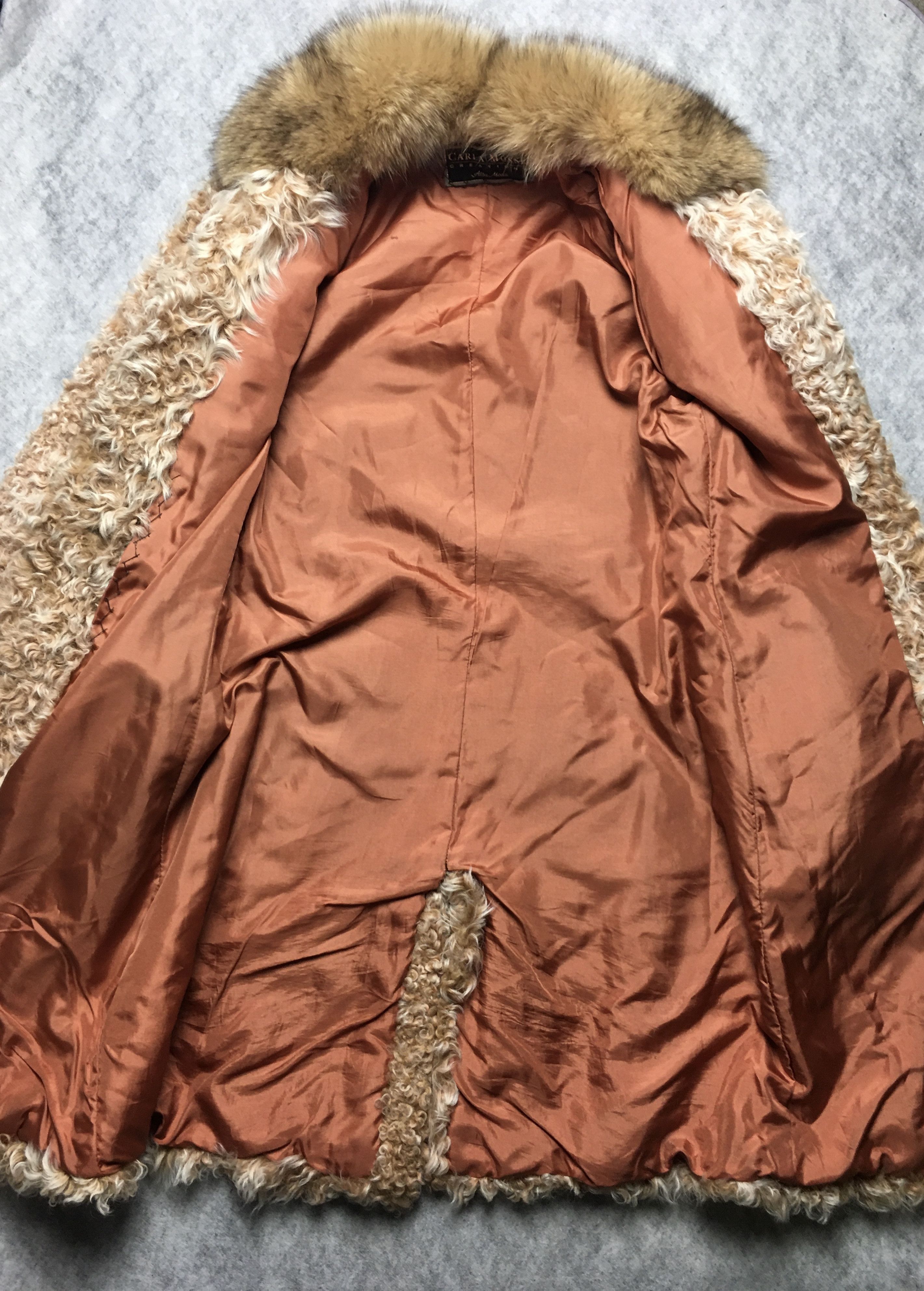 Vintage Vintage Carla Mosse Shearling Fur Coat Fox Fur Collar Sz S Size S / US 4 / IT 40 - 8 Thumbnail