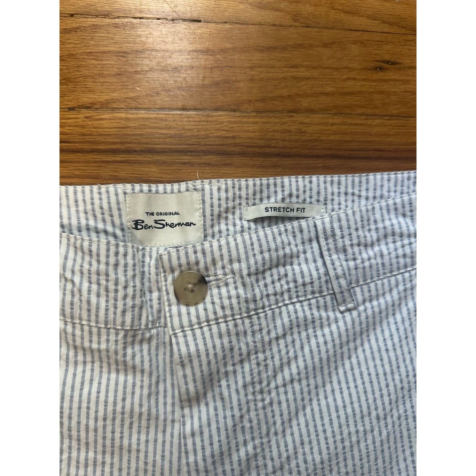 Ben Sherman Ben Sherman Shorts Fit Stretch Chino Shorts Pin Striped Size US 33 - 3 Thumbnail