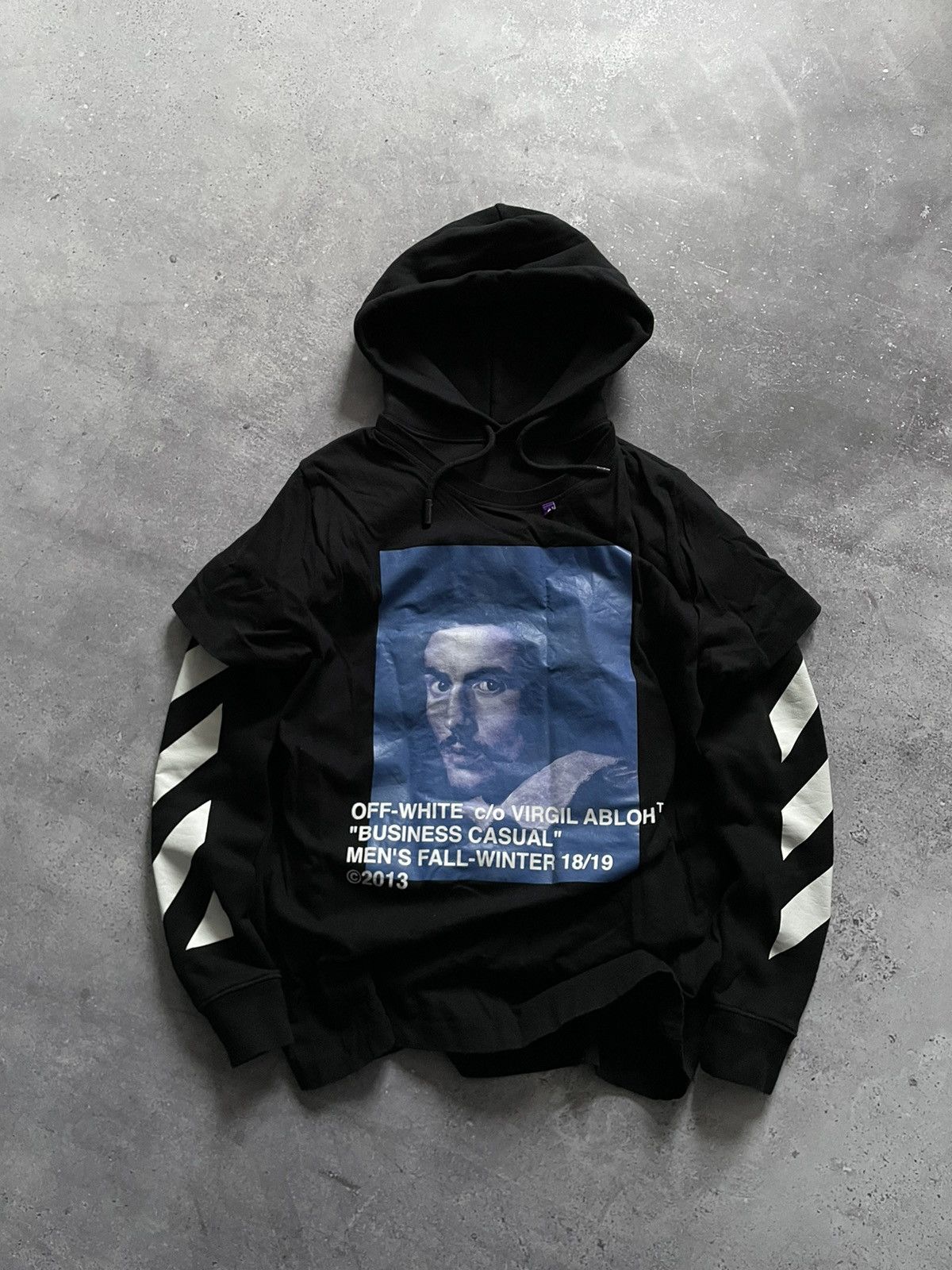 image of Off White Off-White Bernini Hoodie Black Ss21, Men's (Size Small)