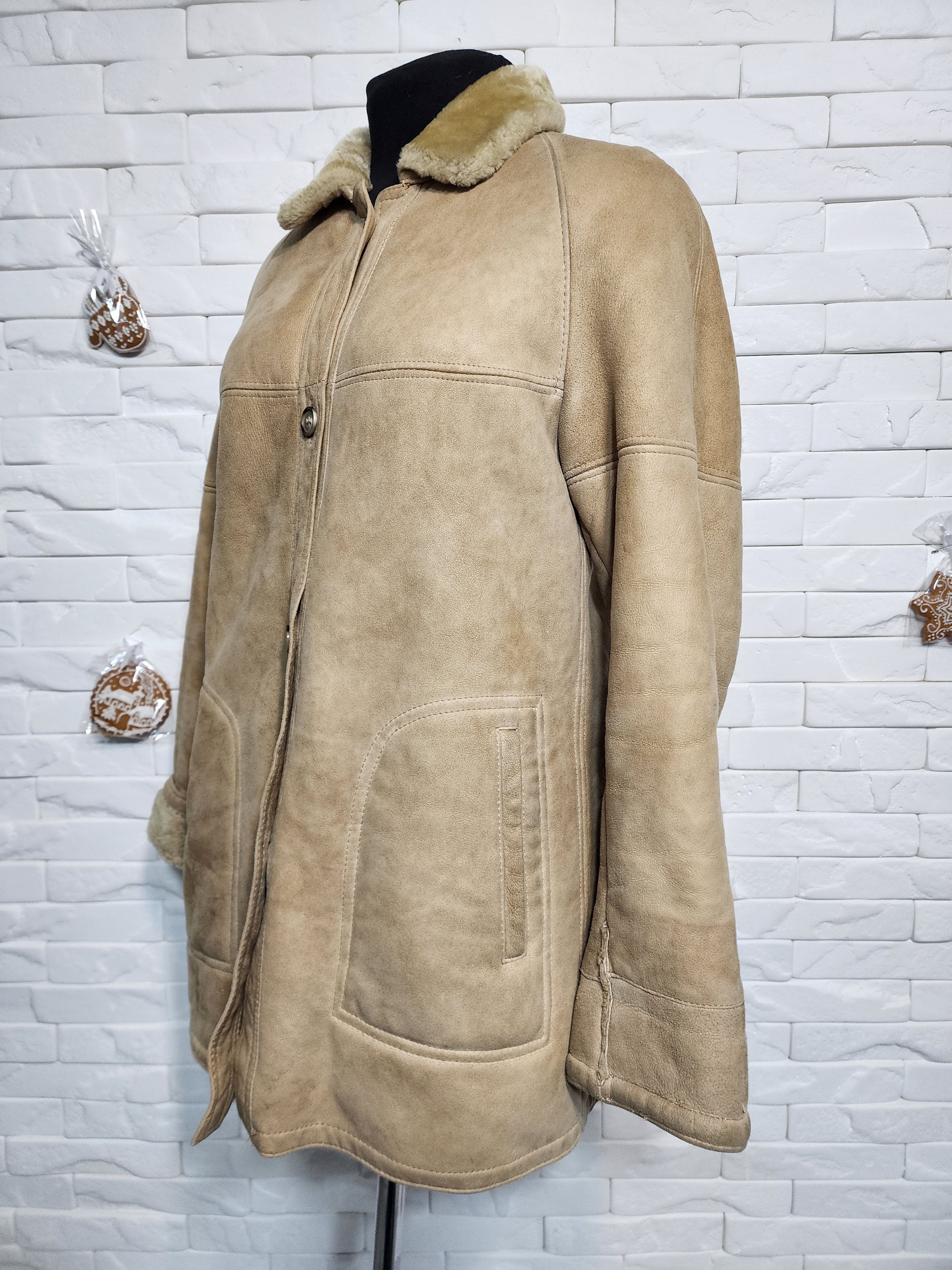 Furla Brown Sheepskin Coat: Women's Warm Genuine Fur Winter Coat Size L / US 10 / IT 46 - 2 Thumbnail