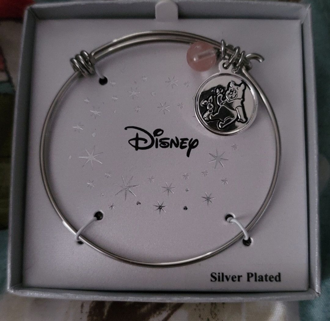 Disney DISNEY WINNIE THE POOH THE SMALLEST THINGS SILVER BANGLE Size ONE SIZE - 1 Thumbnail