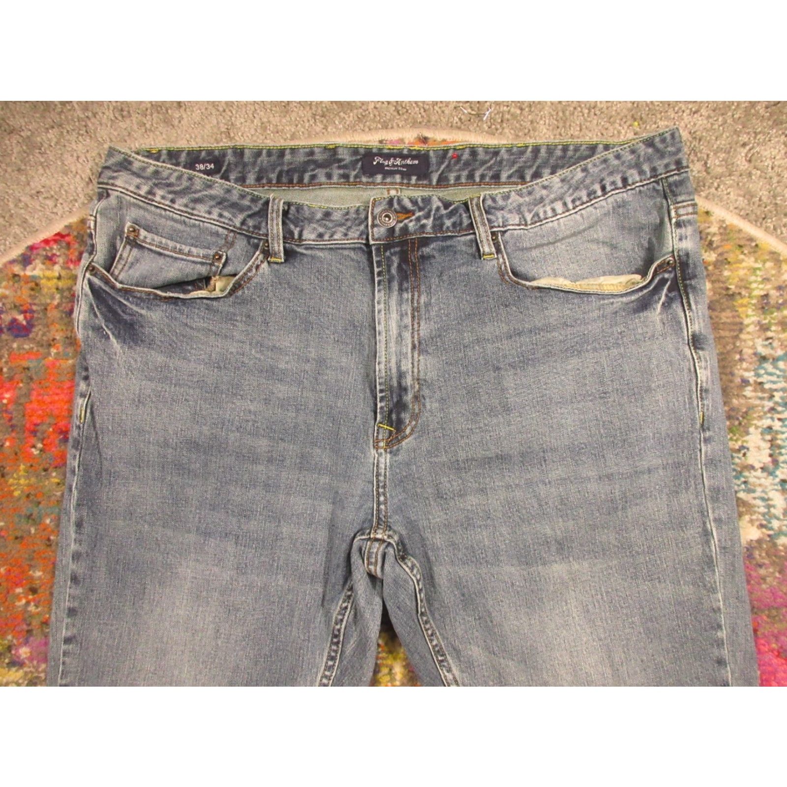 Flag & Anthem Flag & Anthem Jeans 38x34 Mens Nashville Straight Cotton Stretch Denim Size US 38 / EU 54 - 6 Thumbnail