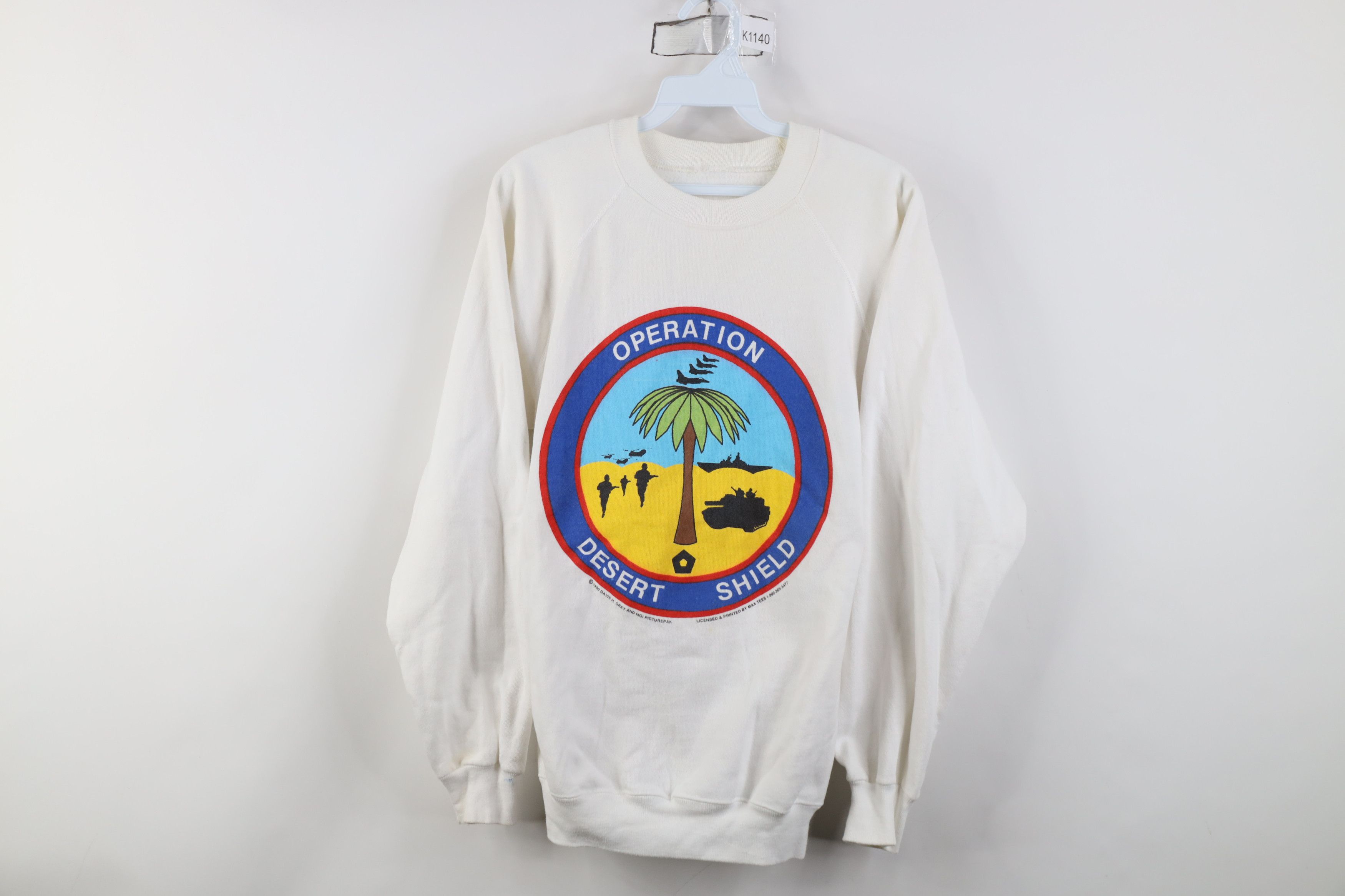 Vintage Vintage 90s Desert Shield Military Crewneck Sweatshirt USA Size US M / EU 48-50 / 2 - 1 Thumbnail