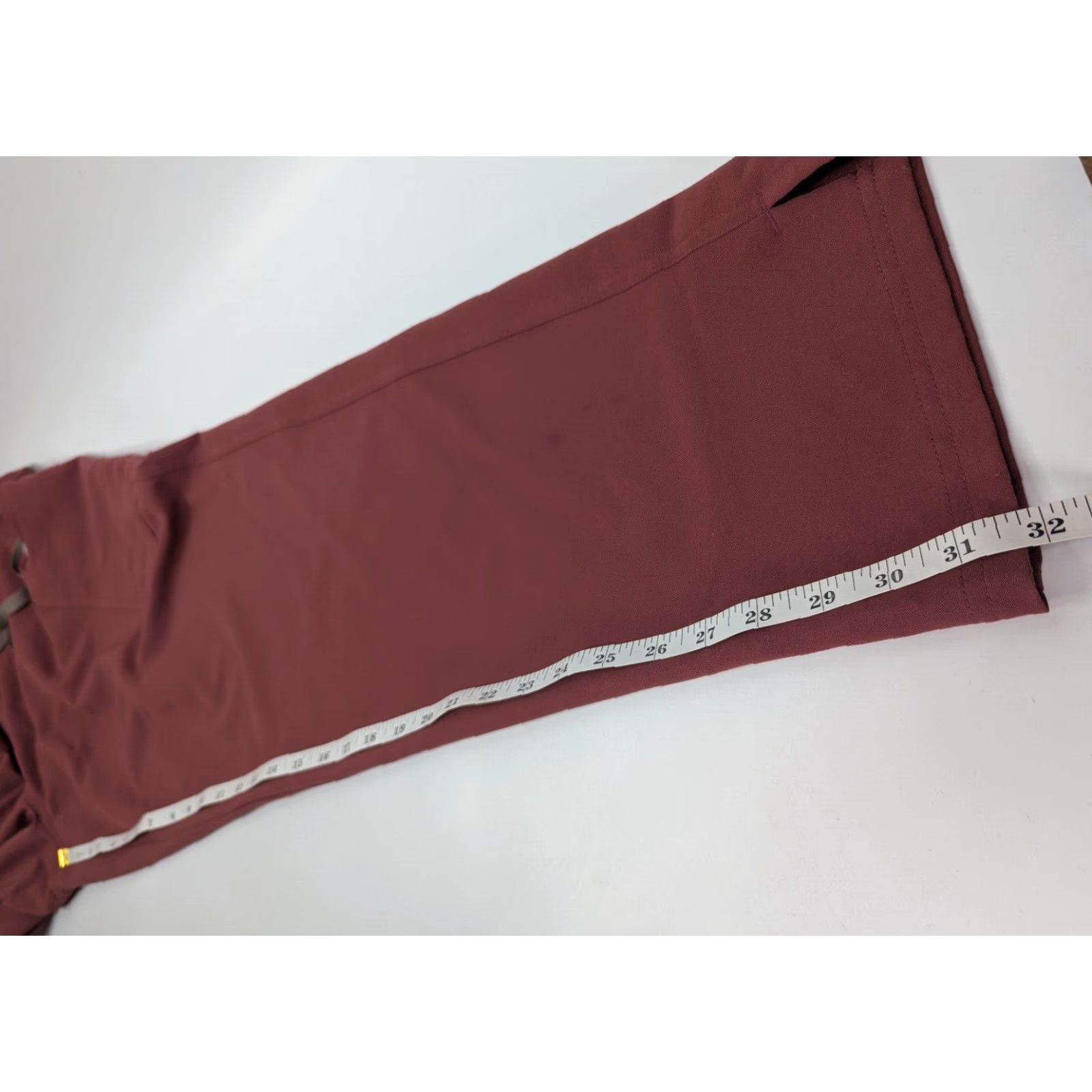 Vintage FIGS Yola Yoga Scrub Pants Womens XXL Tall Red Medical Polyester - 2XLT Size 40" / US 18 - 5 Thumbnail