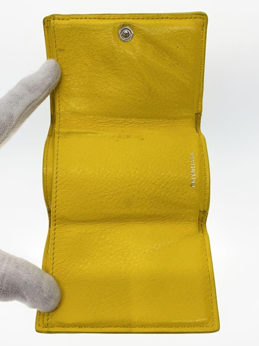 Balenciaga Balenciaga Leather Tri-Fold Wallet Yellow Size ONE SIZE - 4 Thumbnail