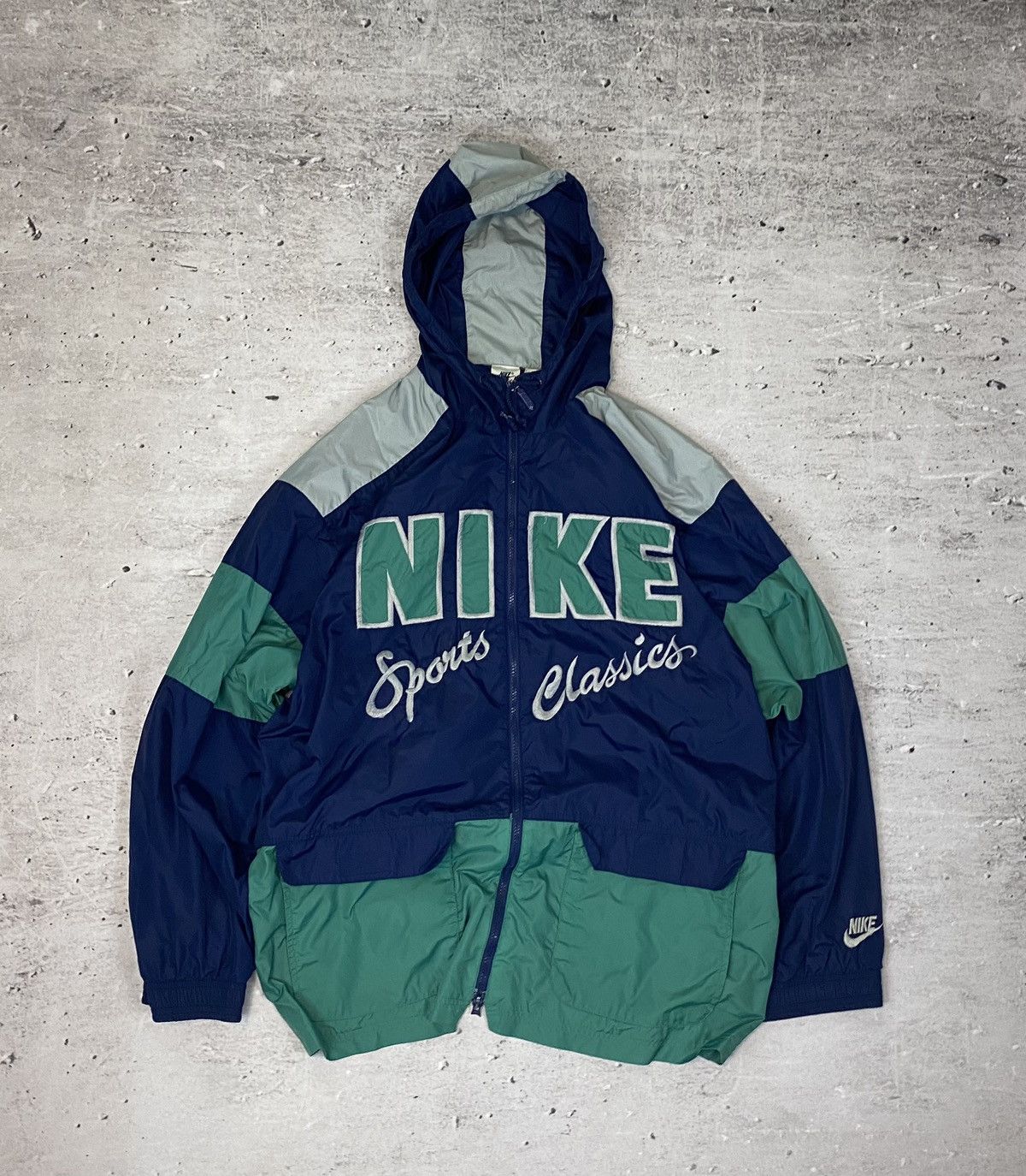 00'S Nike Nylon Jacket Men's XL Nylon Khaki type brown Vintage Second Hand