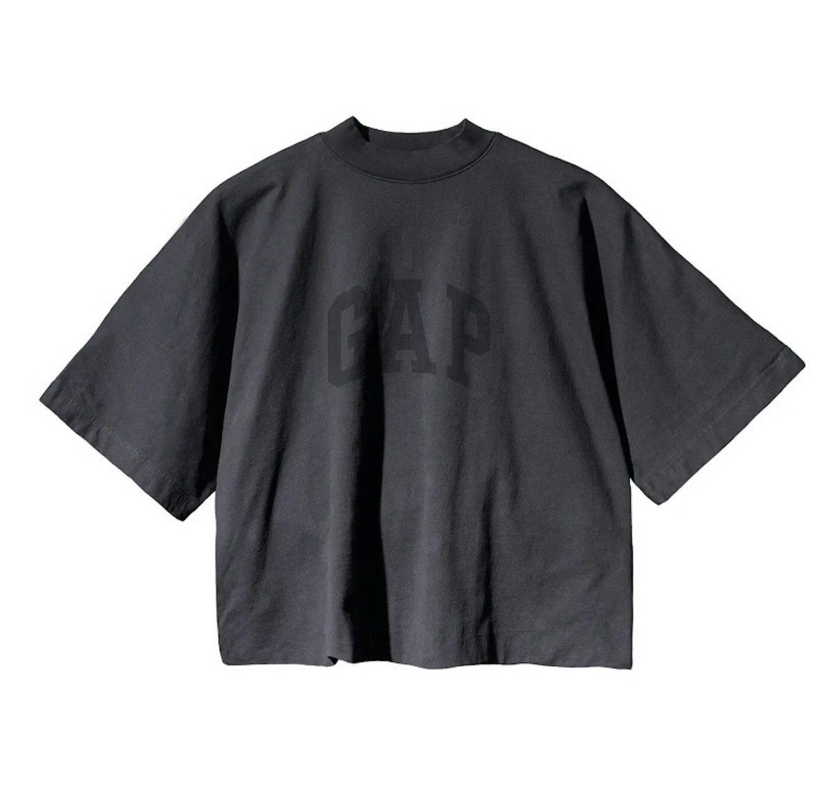 image of Yeezy Gap Engineered By Balenciaga No Seam Cropped Tee in Black, Men's (Size Medium)