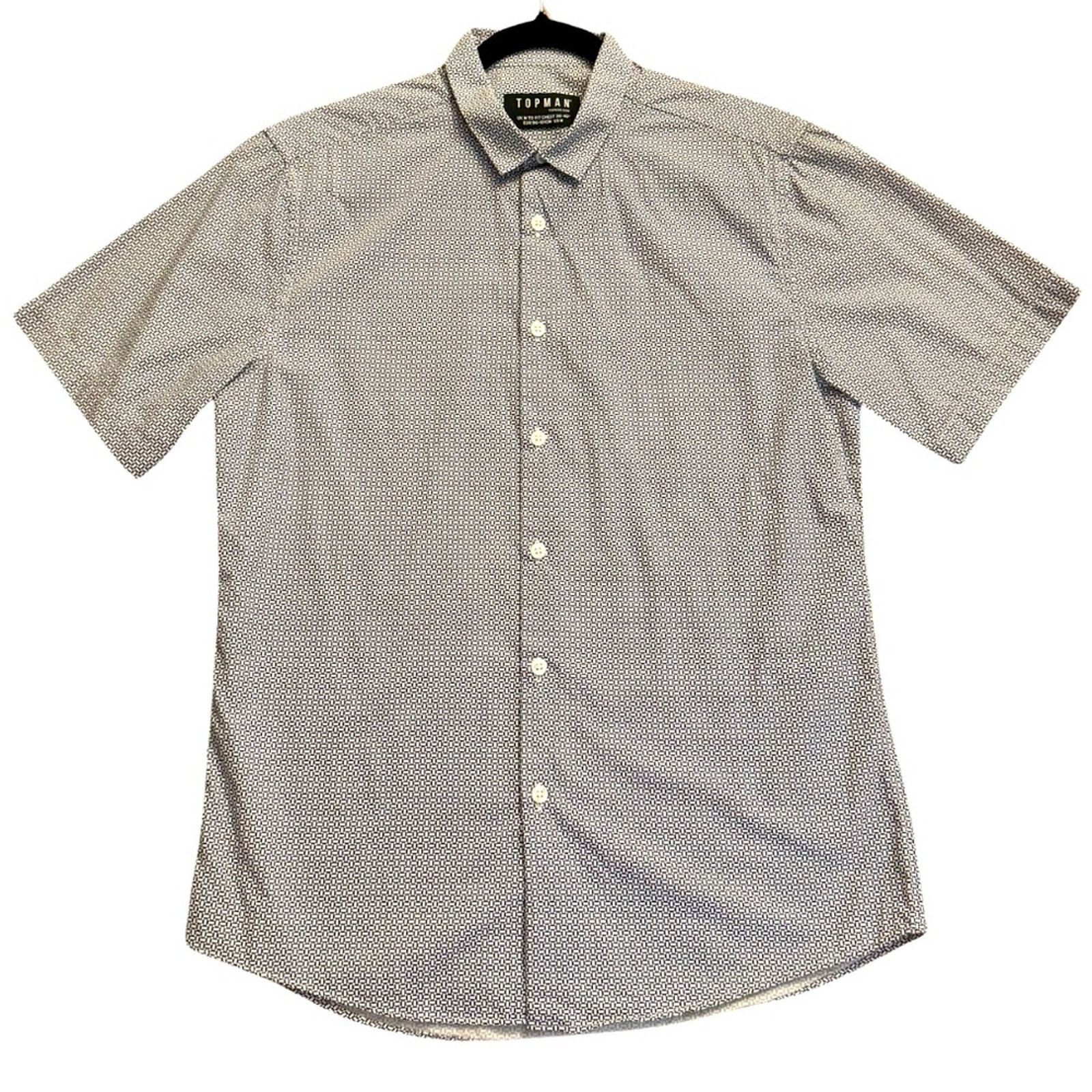 Topman Topman Geometric Printed Button Up Shirt Size M Size US M / EU 48-50 / 2 - 1 Thumbnail