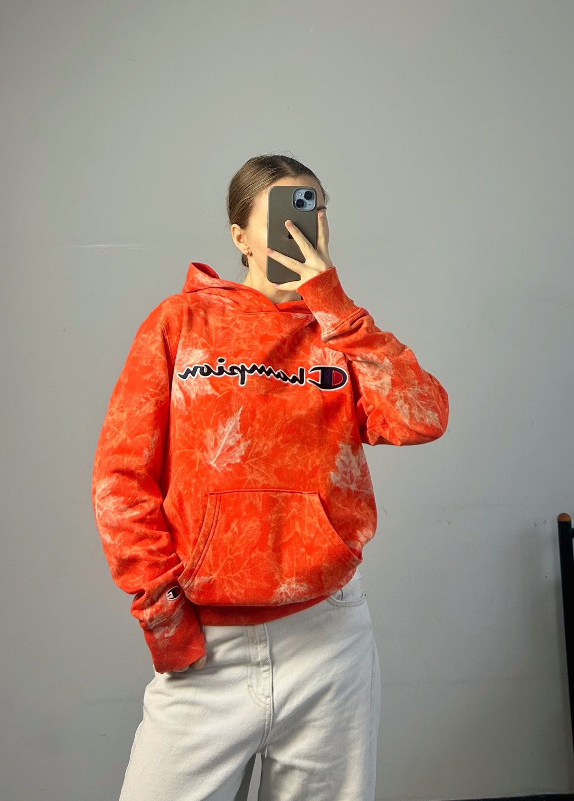 Champion Handmade hoodie champion vintage custom real tree y2k Size S / US 4 / IT 40 - 2 Thumbnail
