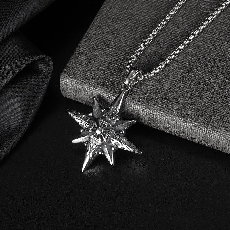 Vintage Eight-pointed Star Pendant Necklace Size ONE SIZE - 4 Thumbnail