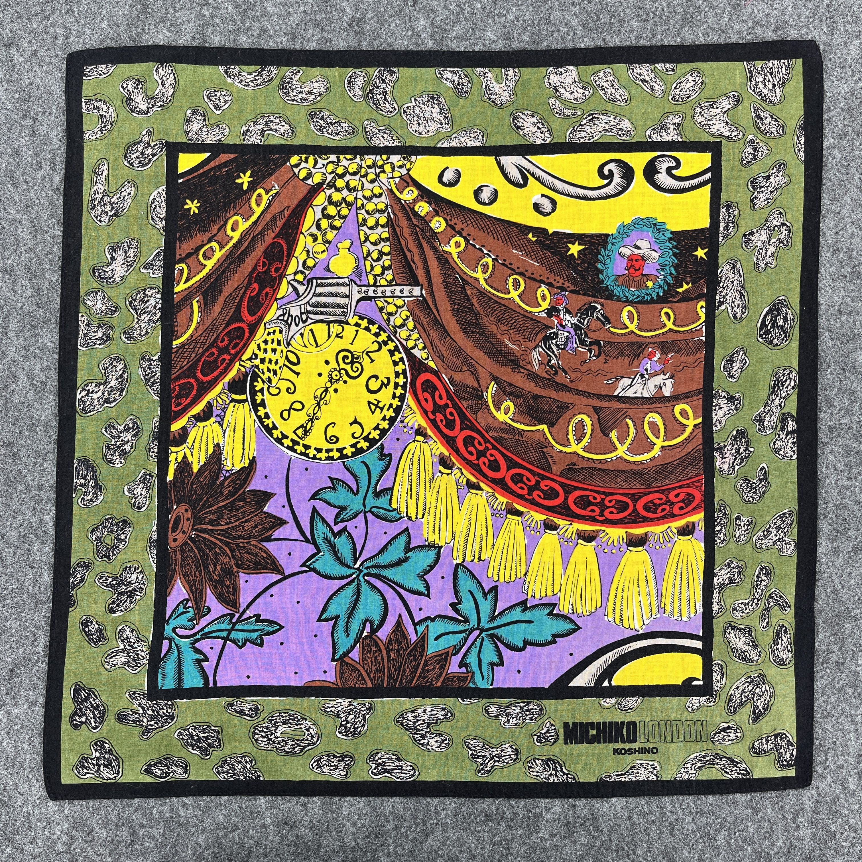 Michiko Koshino × Vintage Michiko Koshino London Handkerchief / Neckerchief B187 Size ONE SIZE - 1 Thumbnail