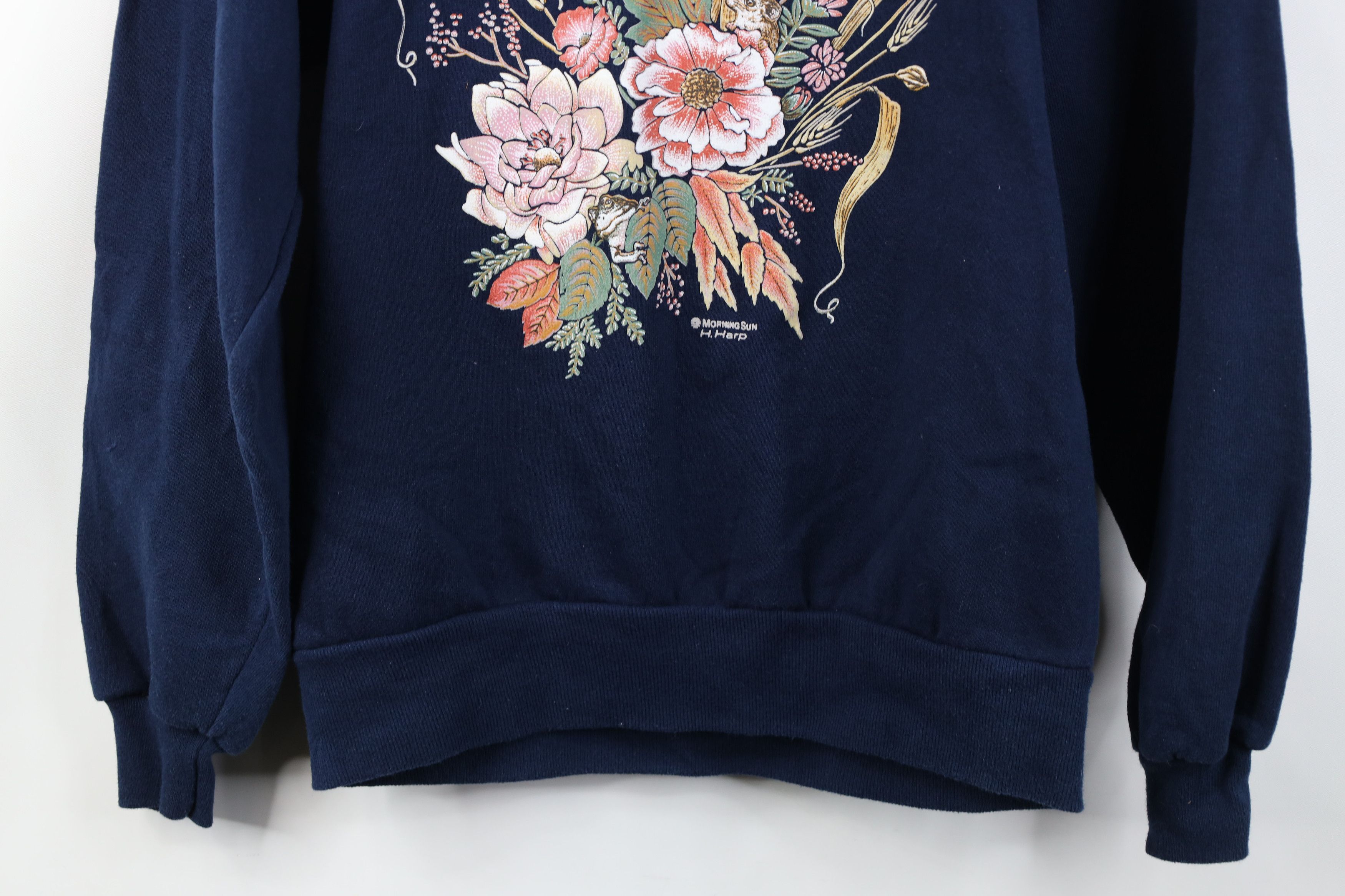 Vintage Vintage 90s Streetwear Nature Fall Sweatshirt Blue USA Size S / US 4 / IT 40 - 3 Thumbnail