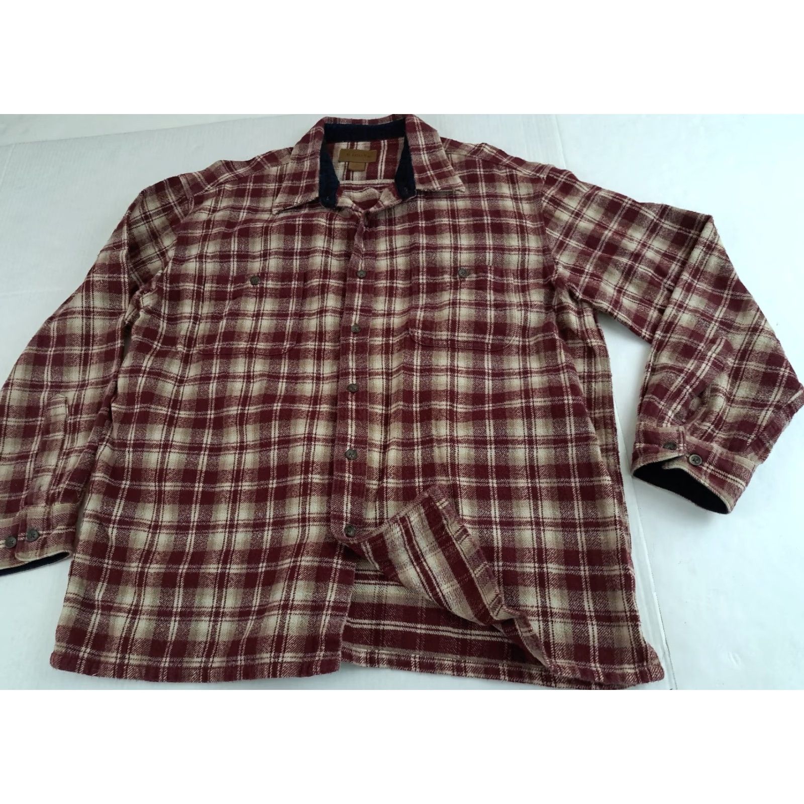 Vintage VINTAGE St. John's Bay Shirt Flannel Plaid Button-Up XL Green Unisex Adults Long Sleeve Pocketed Casual Outdoor 28in 25in pit to pit Size XL / US 12-14 / IT 48-50 - 3 Thumbnail