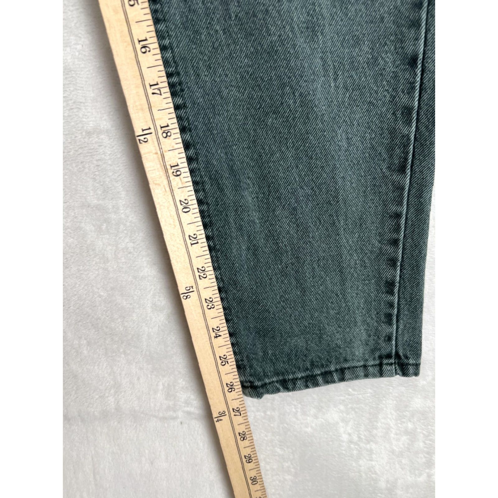 Lee VINTAGE Lee Jeans Womens 8P Petite Green High Rise Tapered Leg Denim 90s Size 30" / US 8 / IT 44 - 4 Thumbnail