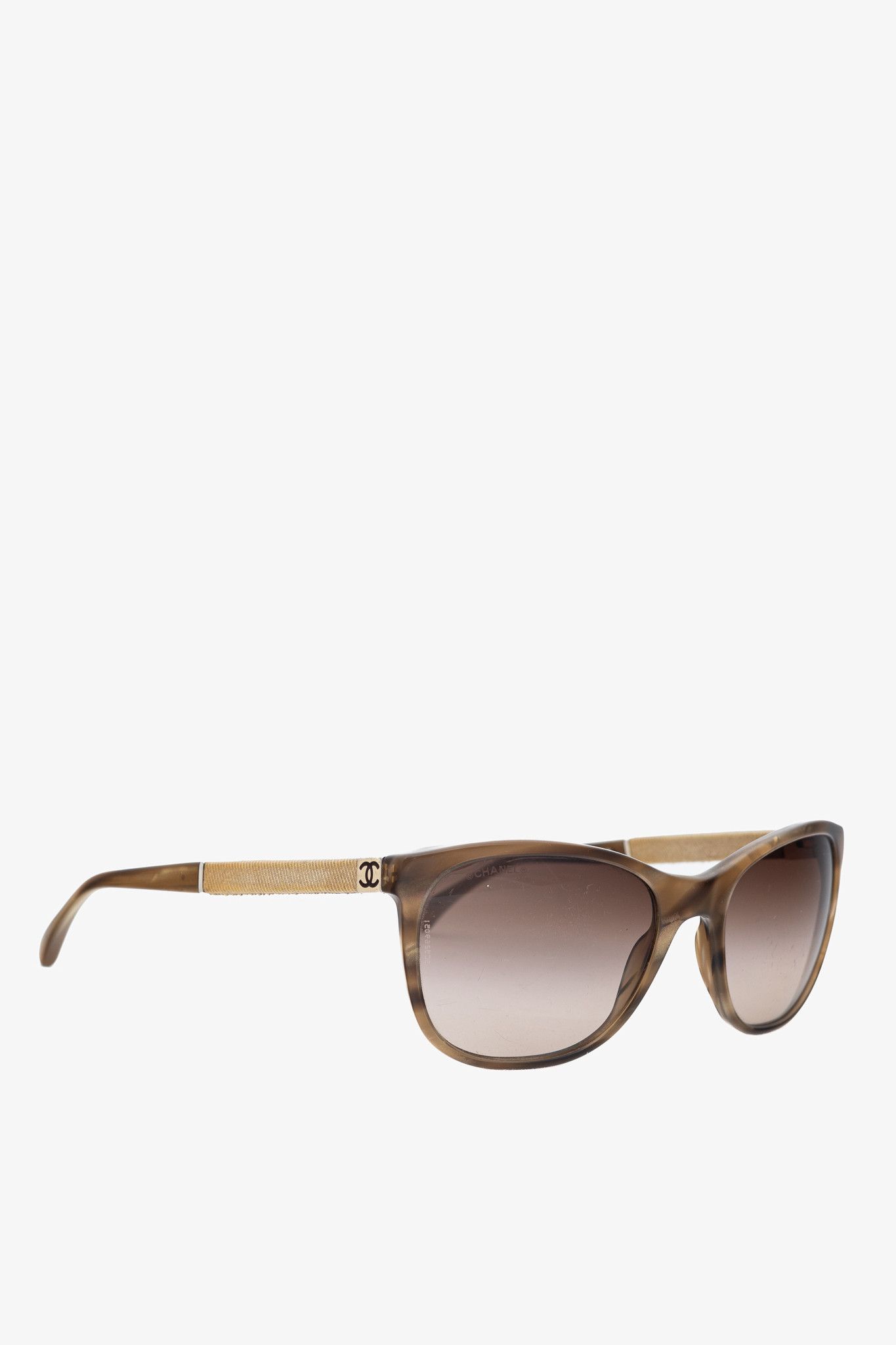 Chanel Chanel 5185 Tortoiseshell Grosgrain-Temple Sunglasses Size ONE SIZE - 1 Thumbnail