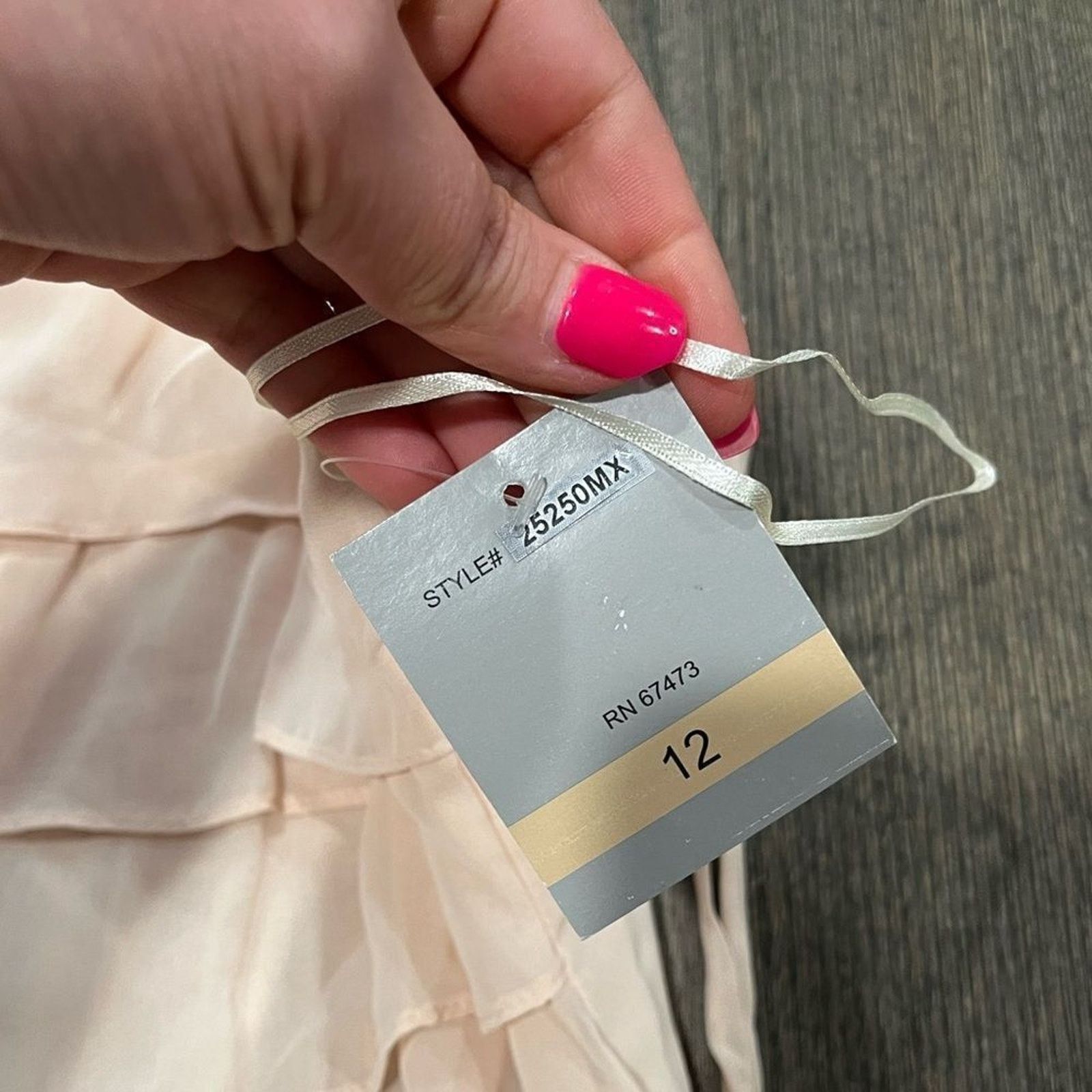 Danner NWT Danny and Nicole Dress Cream Sleeveless Chiffon Size 12 Size XL / US 12-14 / IT 48-50 - 9 Thumbnail