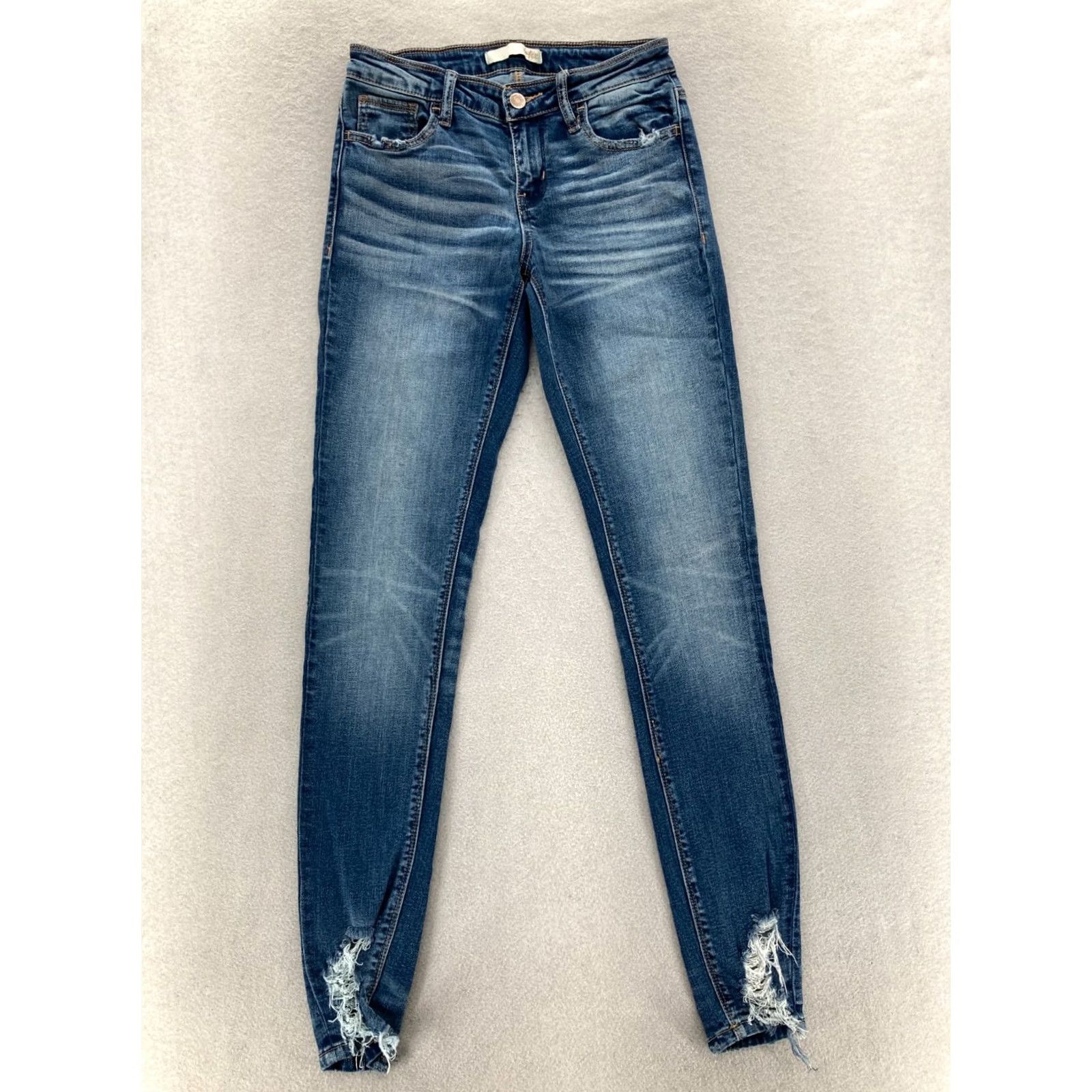 Vintage Daytrip Lynx Skinny Jeans Women's 26 Blue Stretch Denim Distressed Grunge Western Size 26" / US 2 / IT 38 - 2 Thumbnail