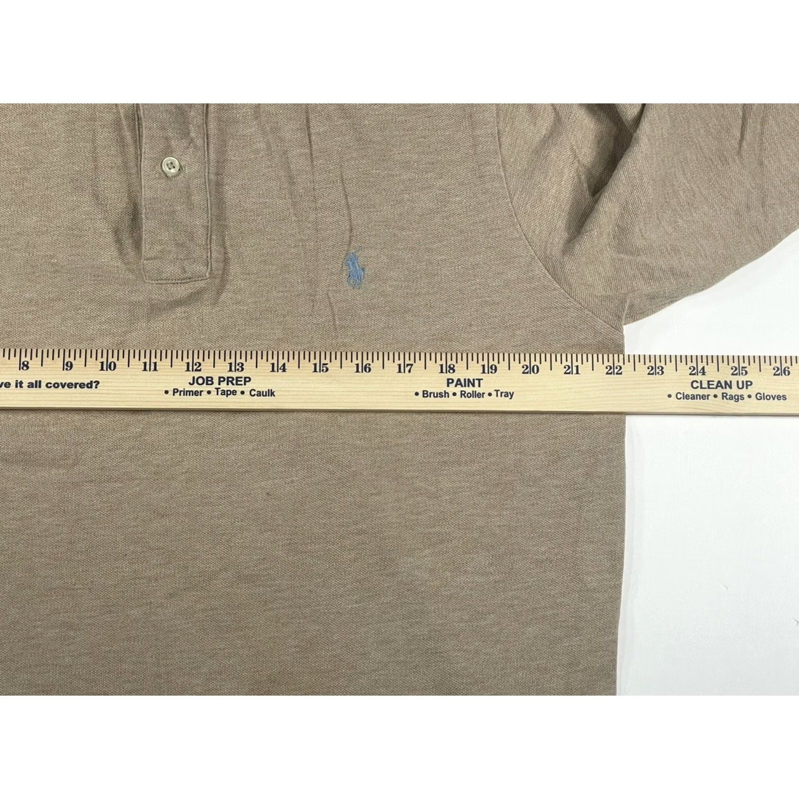 Polo Ralph Lauren Polo By Ralph Lauren Mens Long Sleeve Polo Shirt Sz L Beige Collared Button Polo Shirt Mens L Beige Button-Down Collar Shirt Size US L / EU 52-54 / 3 - 7 Thumbnail