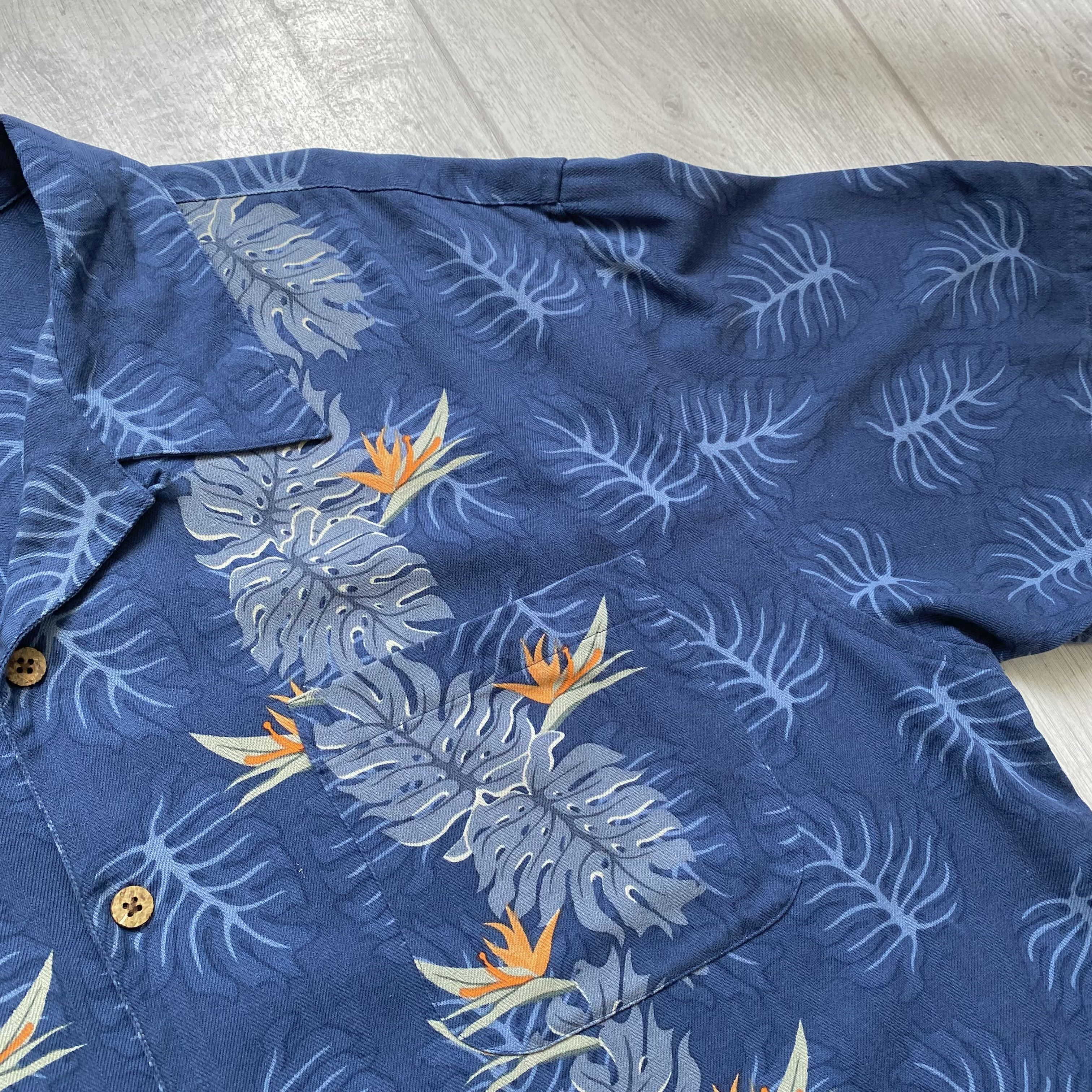 Vilebrequin 🦜 Vintage Silk Heavy Hawaiian Shirt Short sleeve Oldmoney Size US XL / EU 56 / 4 - 7 Thumbnail