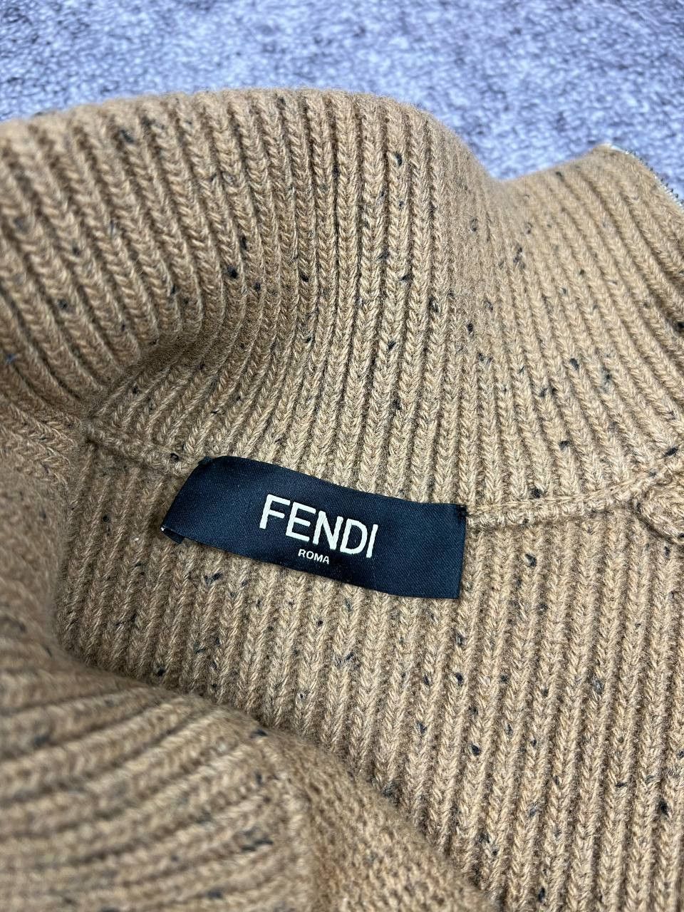 Fendi Fendi Roma FW14 Shoulder Zip Mock Neck Wool Sweater Size US M / EU 48-50 / 2 - 11 Thumbnail
