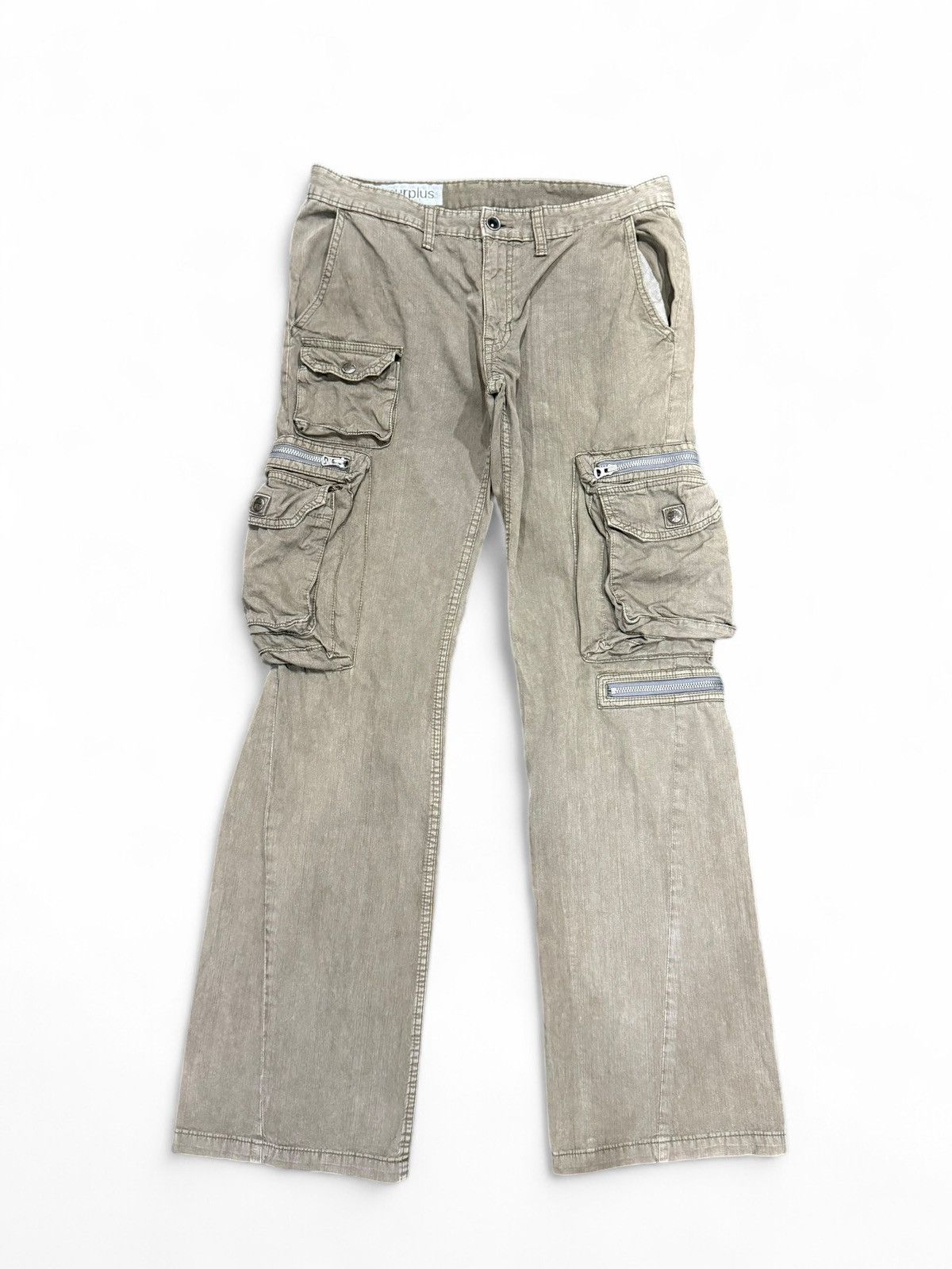 If Six Was Nine Japanese Brand Surplus Flare Cargo Pants Size US 32 / EU 48 - 1 Thumbnail
