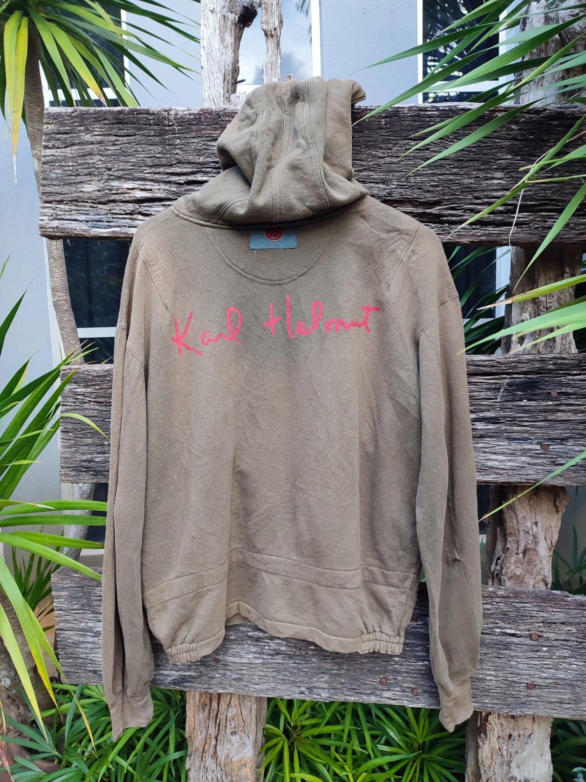Karl Helmut Vintage Karl Helmut Olive Full-Zip Hoodie with Embroidery Size US M / EU 48-50 / 2 - 6 Thumbnail