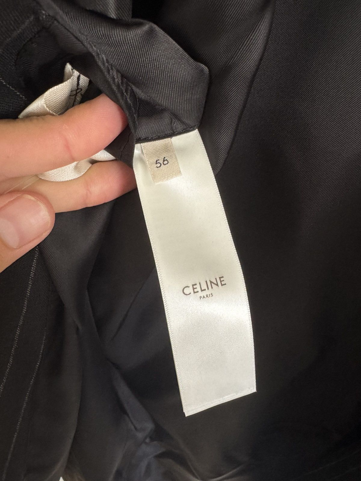 Celine Double Breasted Striped Blazer 56 Size 54R - 3 Thumbnail