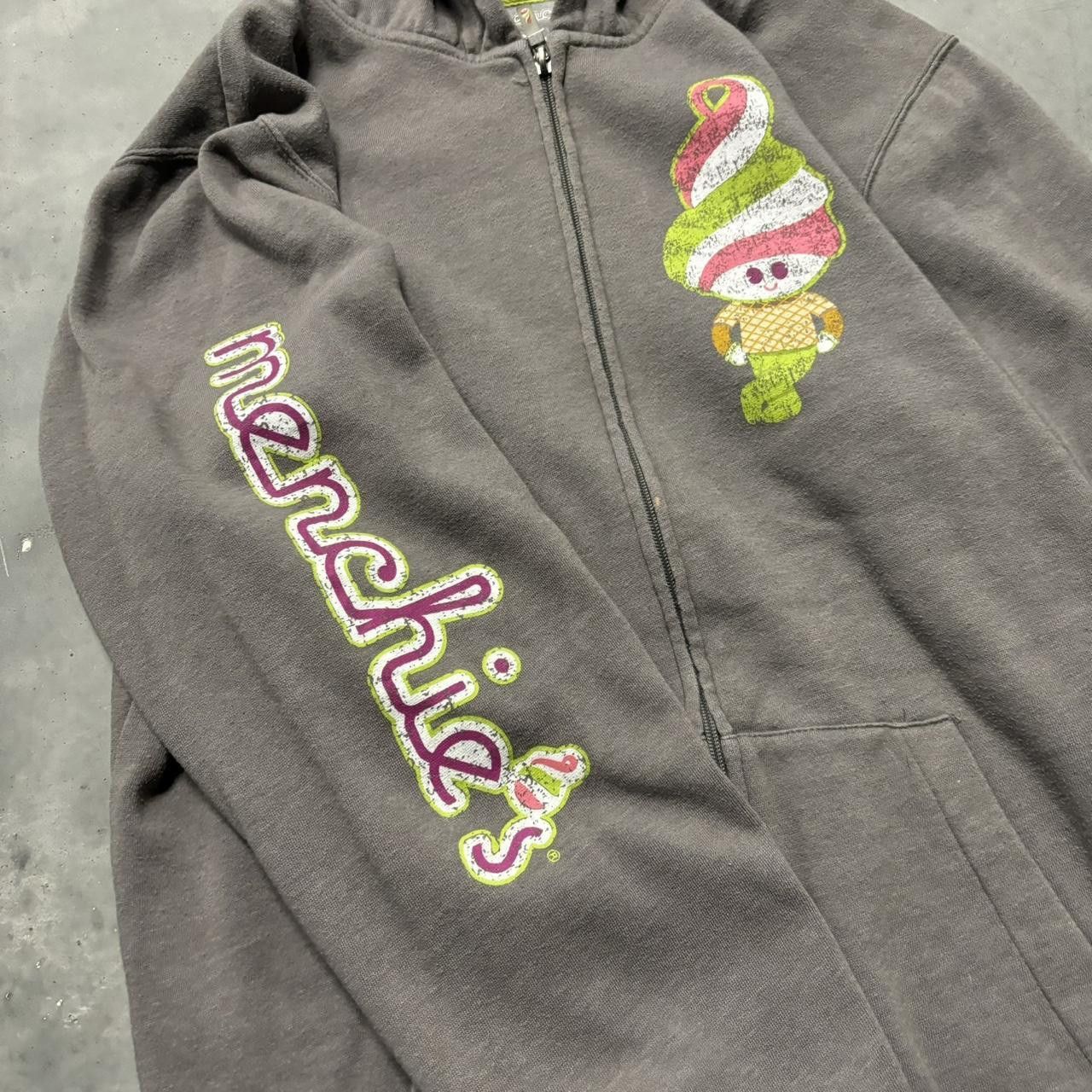 Japanese Brand × Vintage Crazy Vintage Y2K/2000e Cute Menchie’s Ice Cream Cyber Zip Up Hoodie! Size US L / EU 52-54 / 3 - 4 Thumbnail