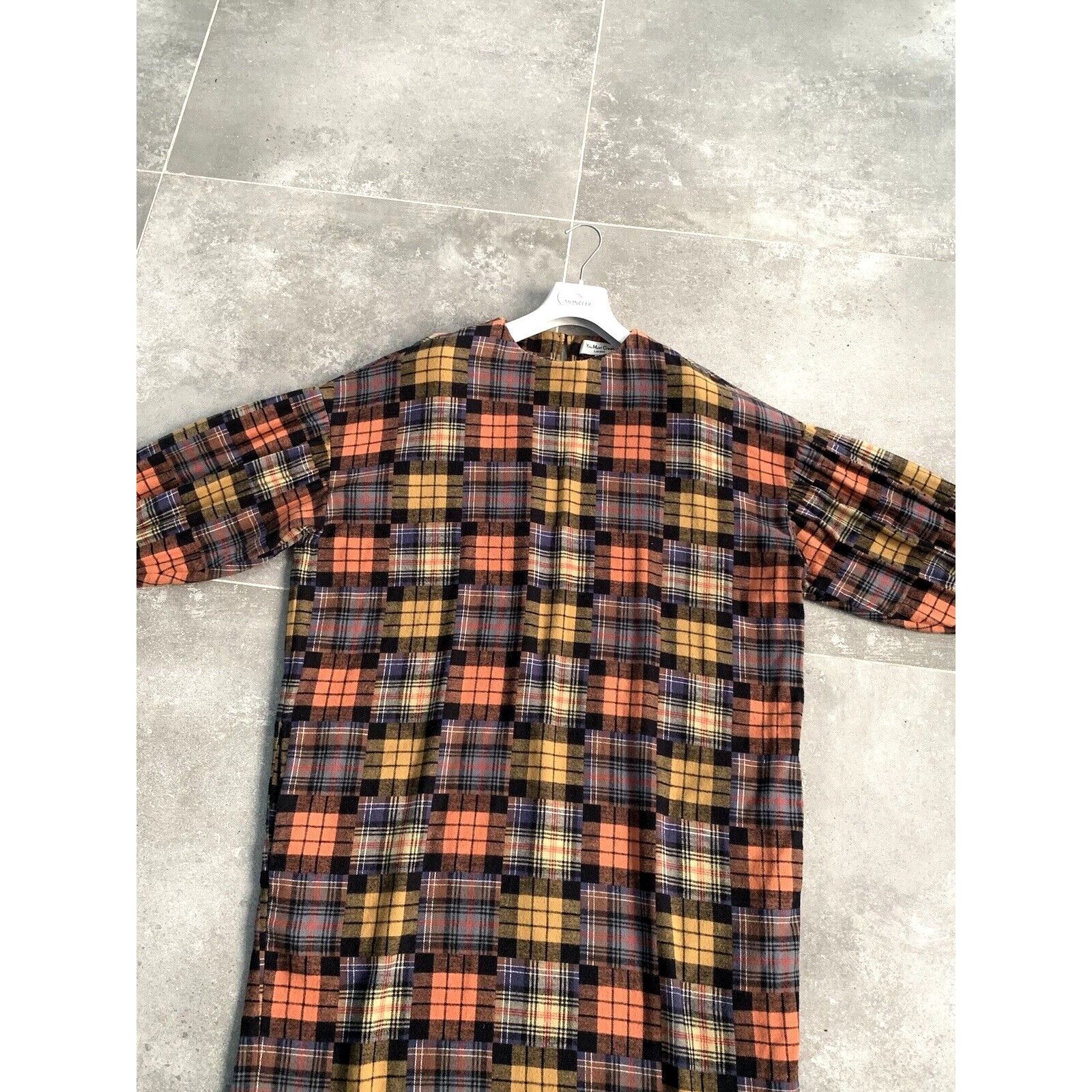 Designer × YMC OVERSIZED Womens YMC Ballon Sleeves Checked Dress Tunic SZ M Size M / US 6-8 / IT 42-44 - 10 Thumbnail