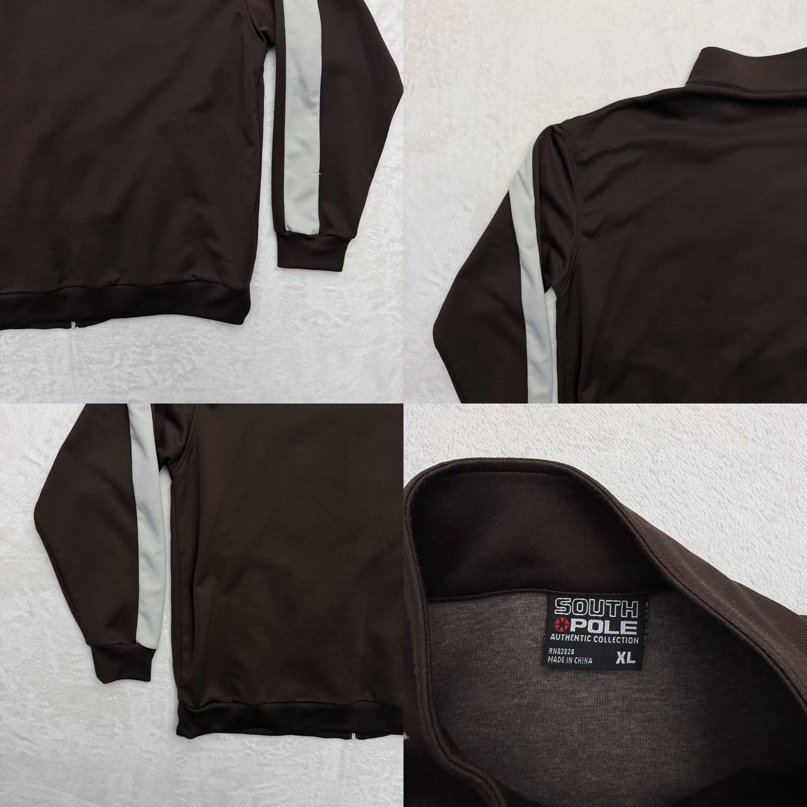Southpole South Pole Track Jacket Men XL Brown Colorblock Full Zip Pockets Athletic Gym & Training Regular Size US XL / EU 56 / 4 - 9 Thumbnail