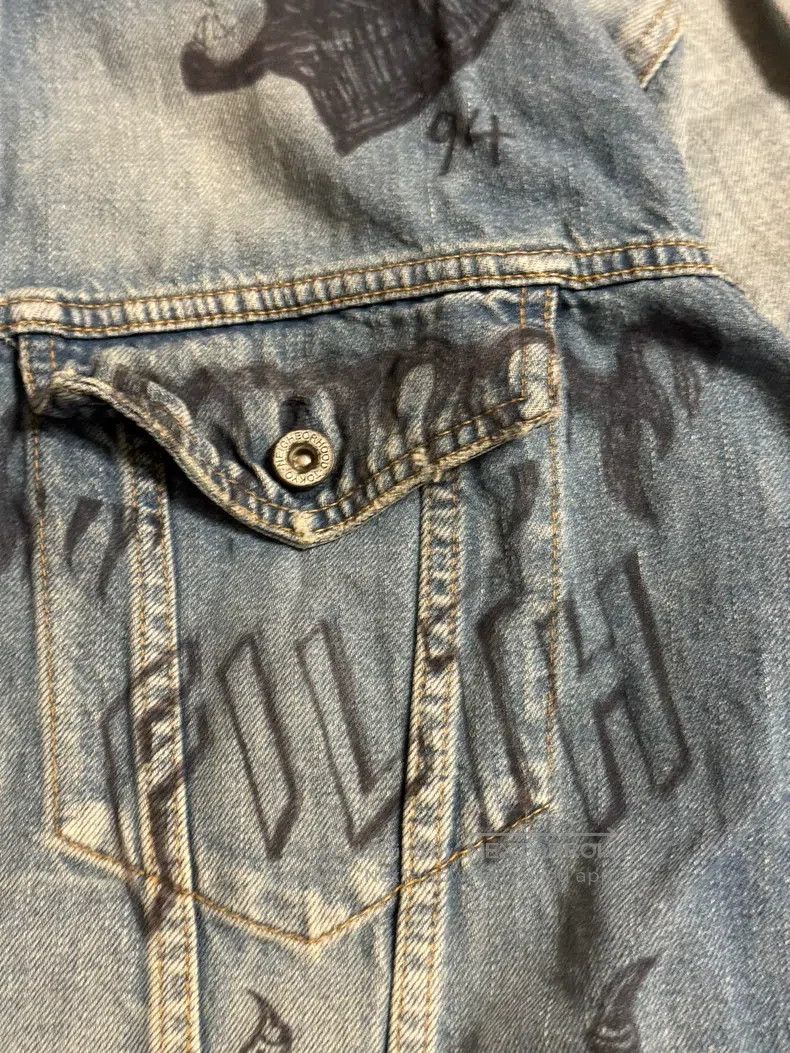 Neighborhood Neighborhood Graffiti Washed Denim Jacket, Light Blue Wash Size US XL / EU 56 / 4 - 5 Thumbnail