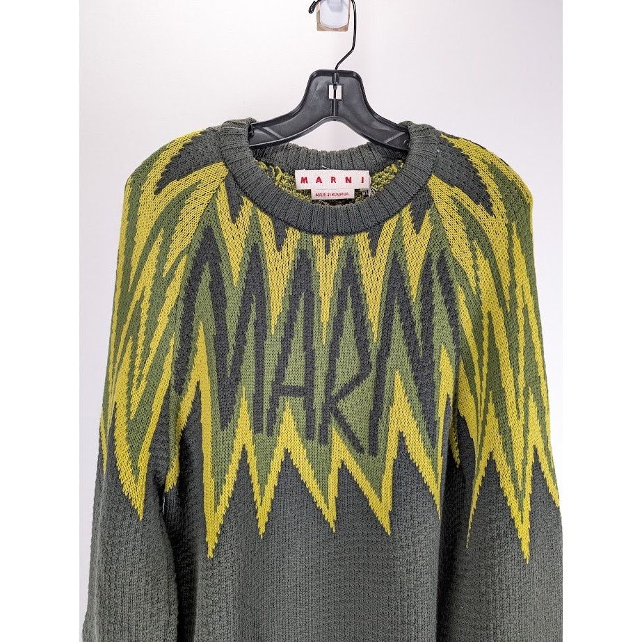 Marni o1rshd1 Fire Island Logo WV Gauge in Leav Green Size US L / EU 52-54 / 3 - 3 Thumbnail