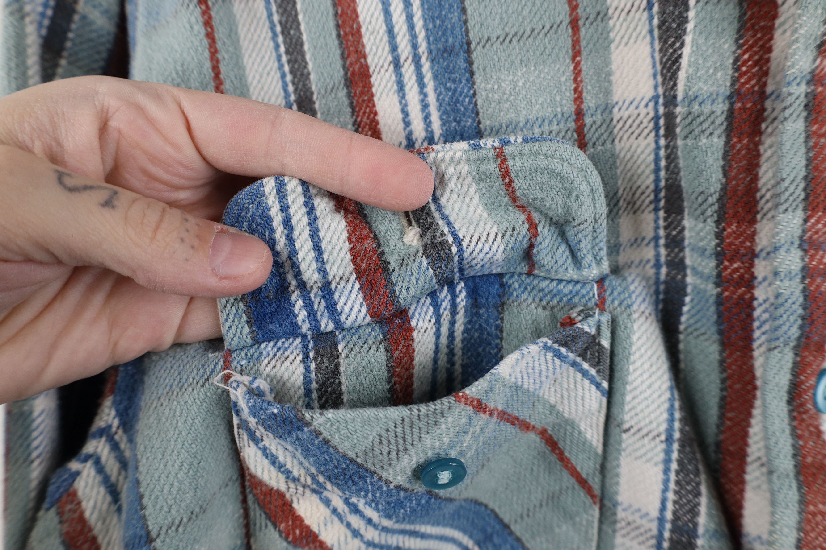 Vintage Vintage 90s Streetwear Heavyweight Flannel Button Shirt Size US M / EU 48-50 / 2 - 7 Thumbnail