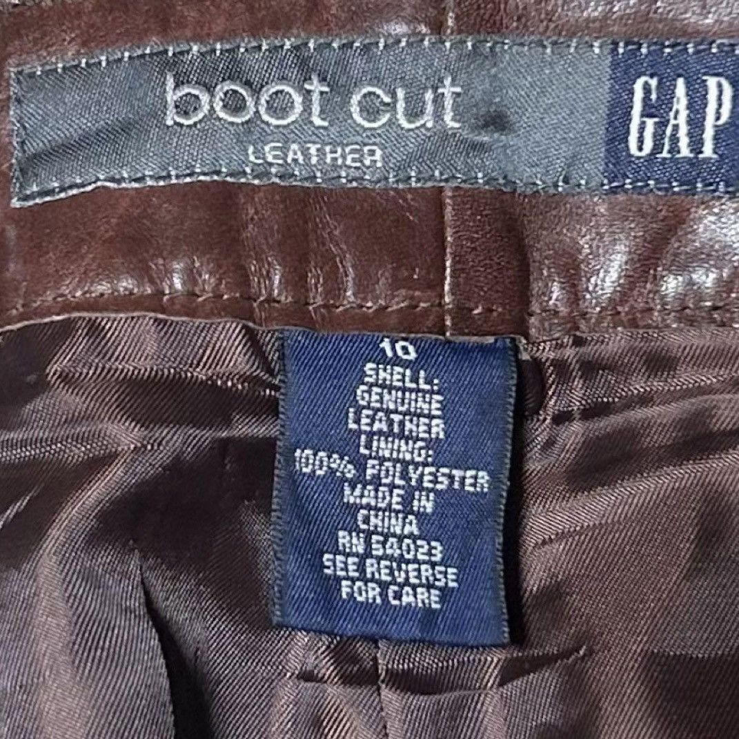 Gap AW2000 GAP LEATHER PANTS BROWN Size US 30 / EU 46 - 3 Thumbnail