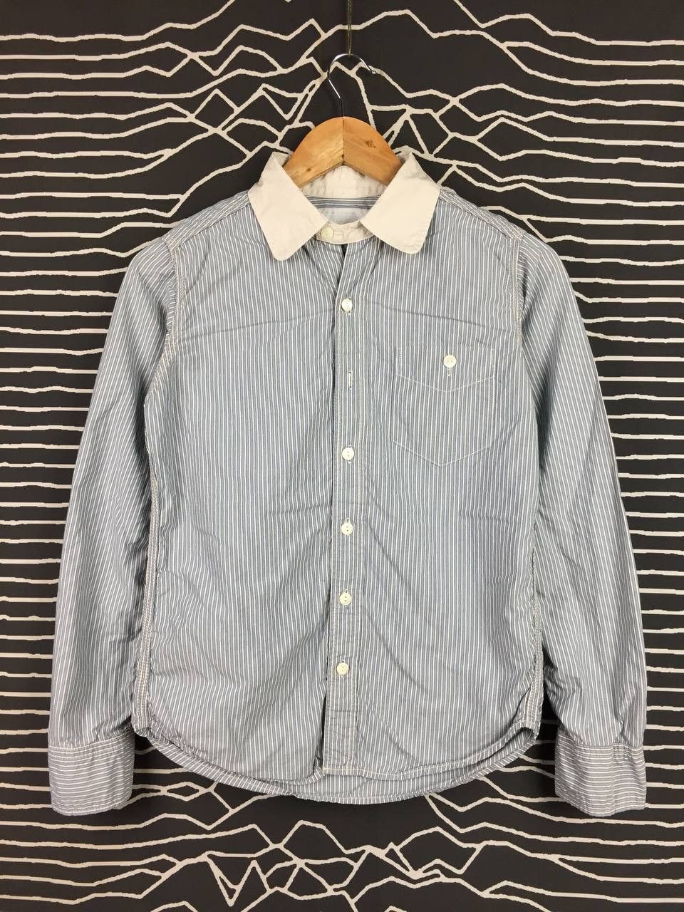 Nanamica Nanamica Japanese Brand Striped Button Up Shirt Size US S / EU 44-46 / 1 - 2 Thumbnail