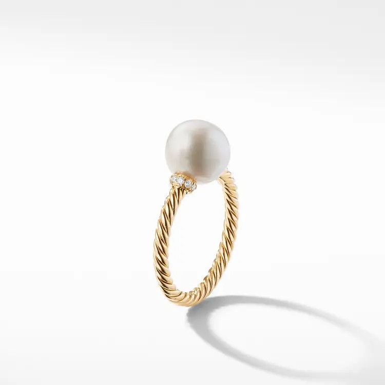David Yurman o1s1wg111025 R12836D /Size 9 / Ring with Pearls in Golden Size ONE SIZE - 2 Thumbnail