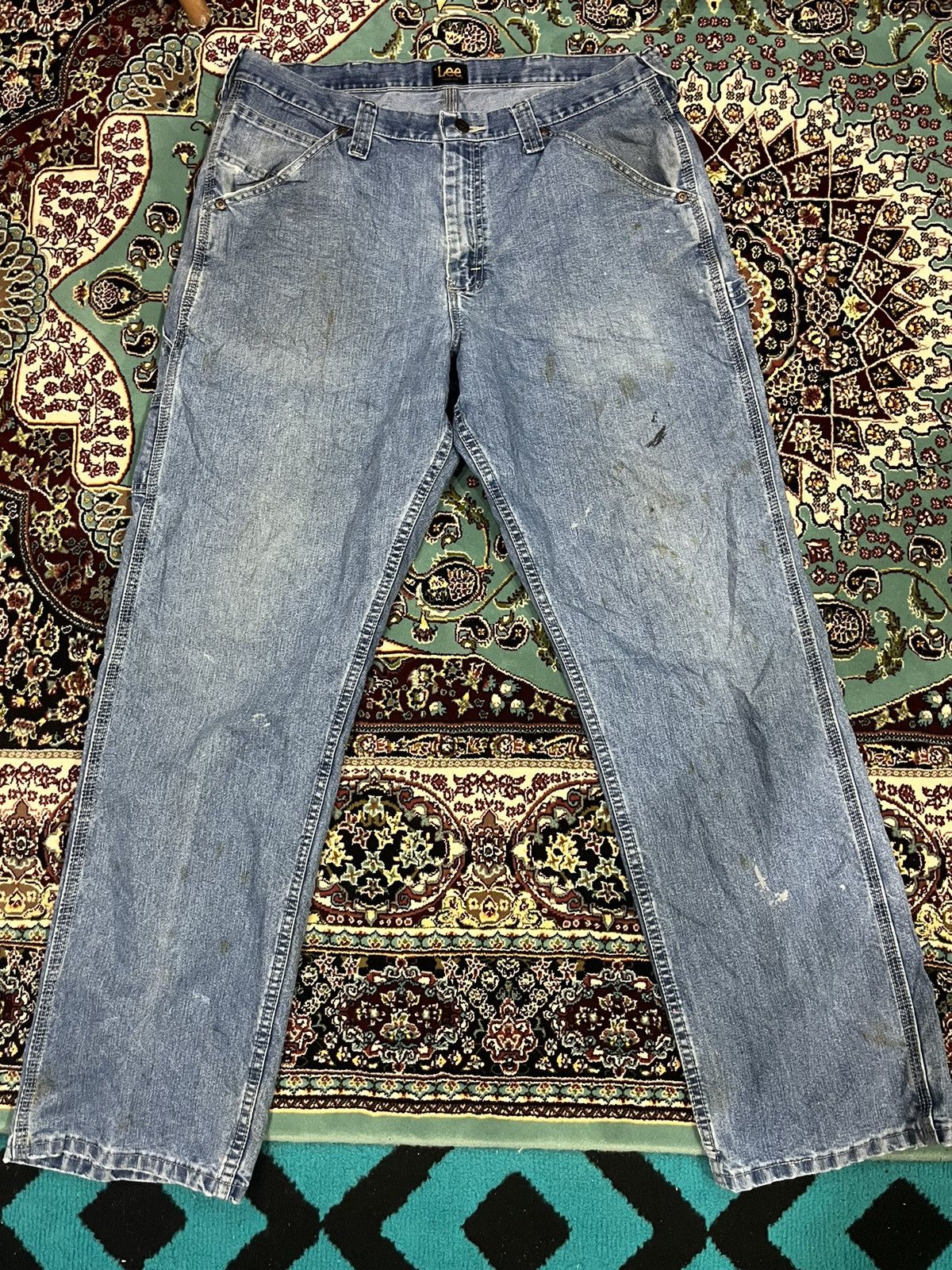 Lee Vintage Lee Carpenter Workers Denim Jeans Size US 36 / EU 52 - 2 Thumbnail